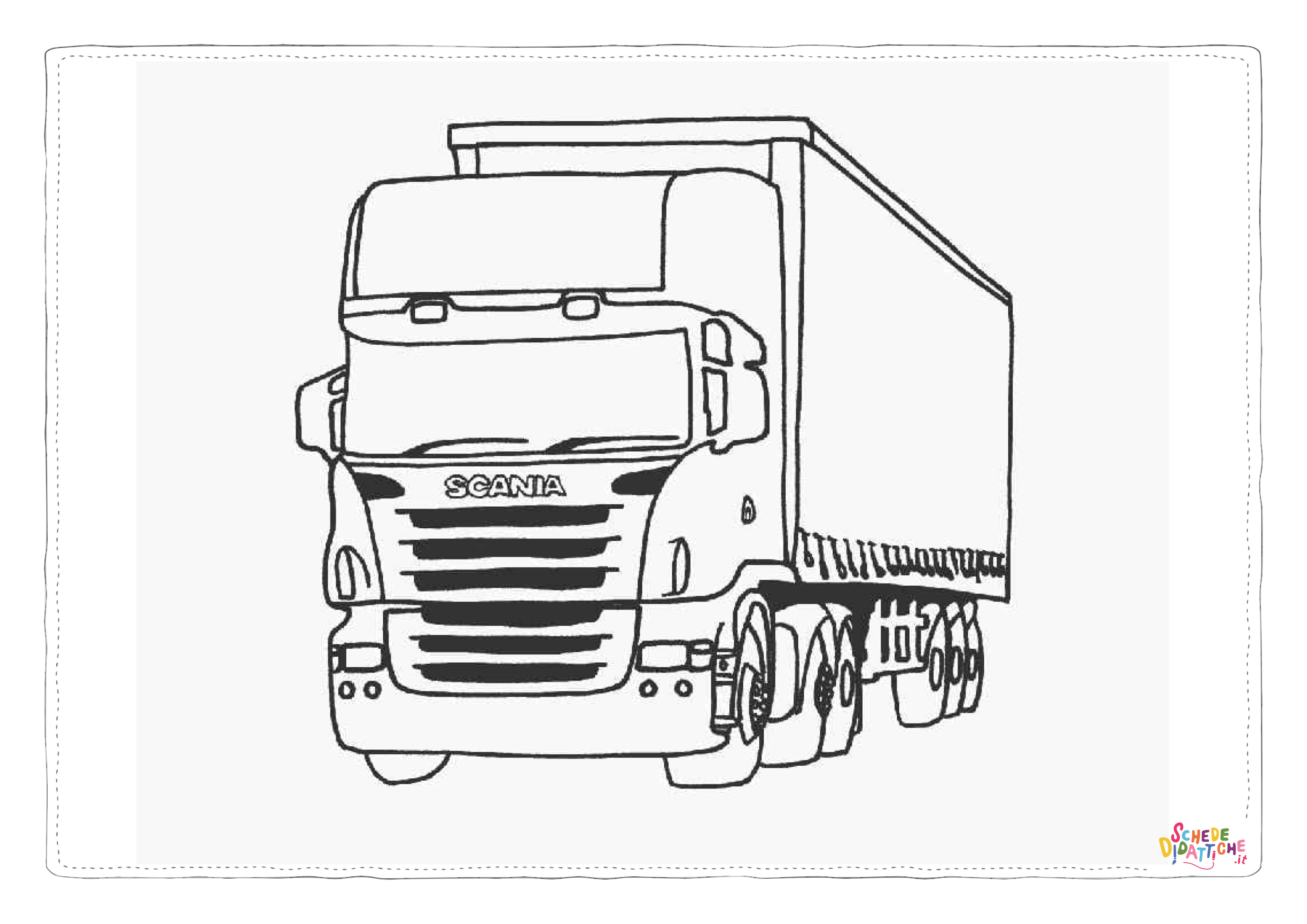 Disegno di mezzo da lavoro da stampare e colorare 11