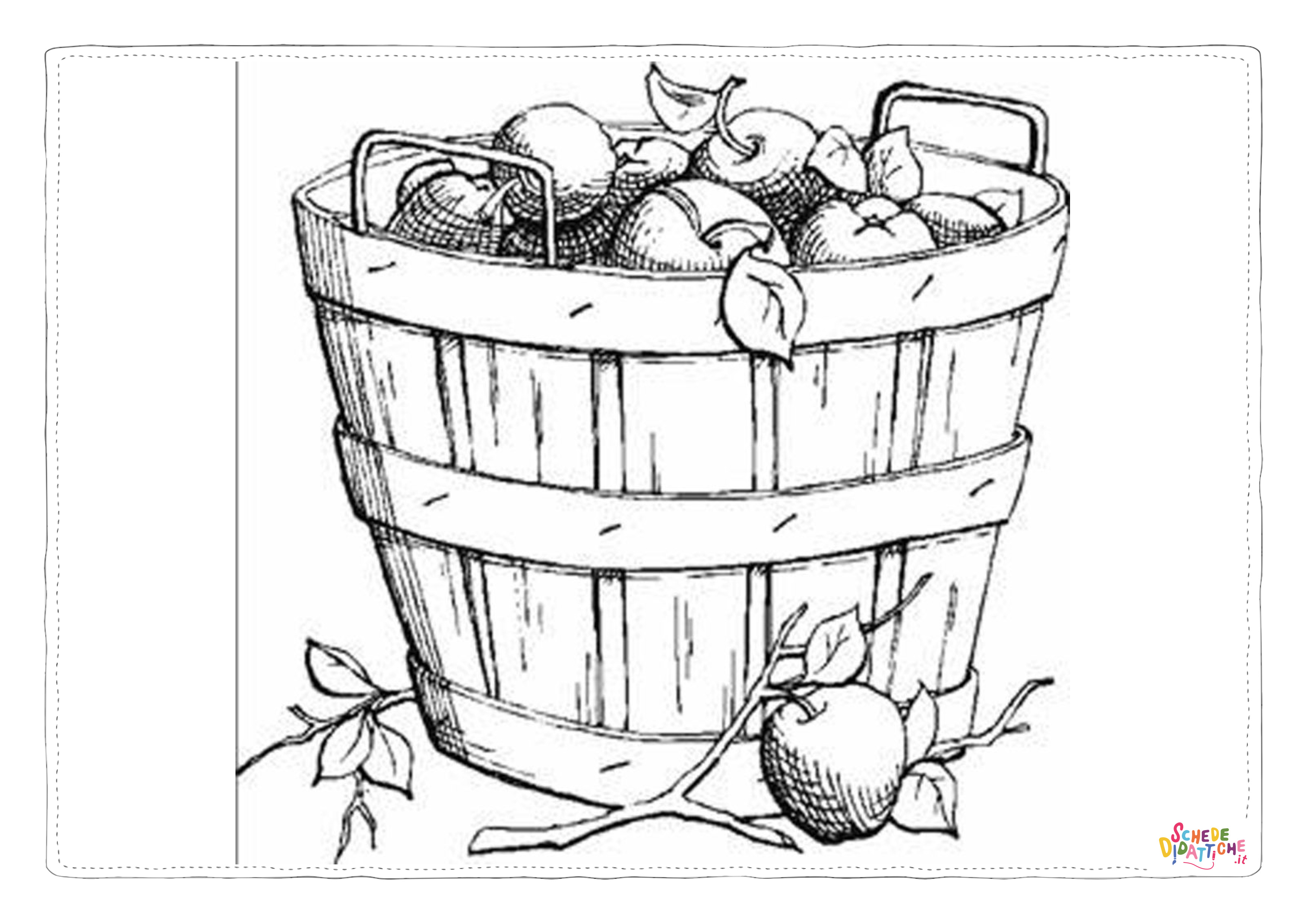 Disegno "Disegno di mela da stampare e colorare 8" Disegno di mela da stampare e colorare 8