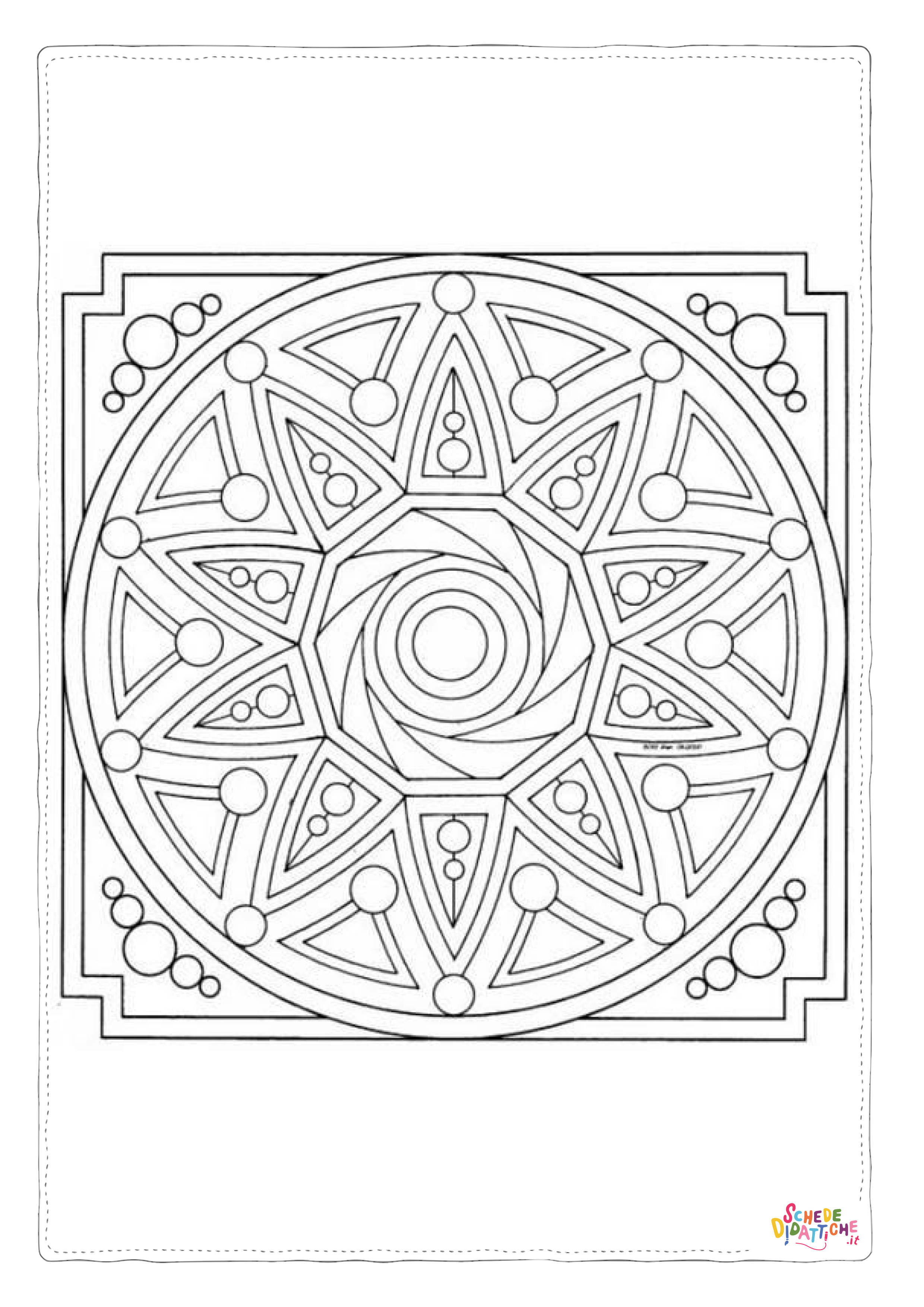 Disegno "Disegno di mandala da stampare e colorare 1092" Disegno di mandala da stampare e colorare 1092