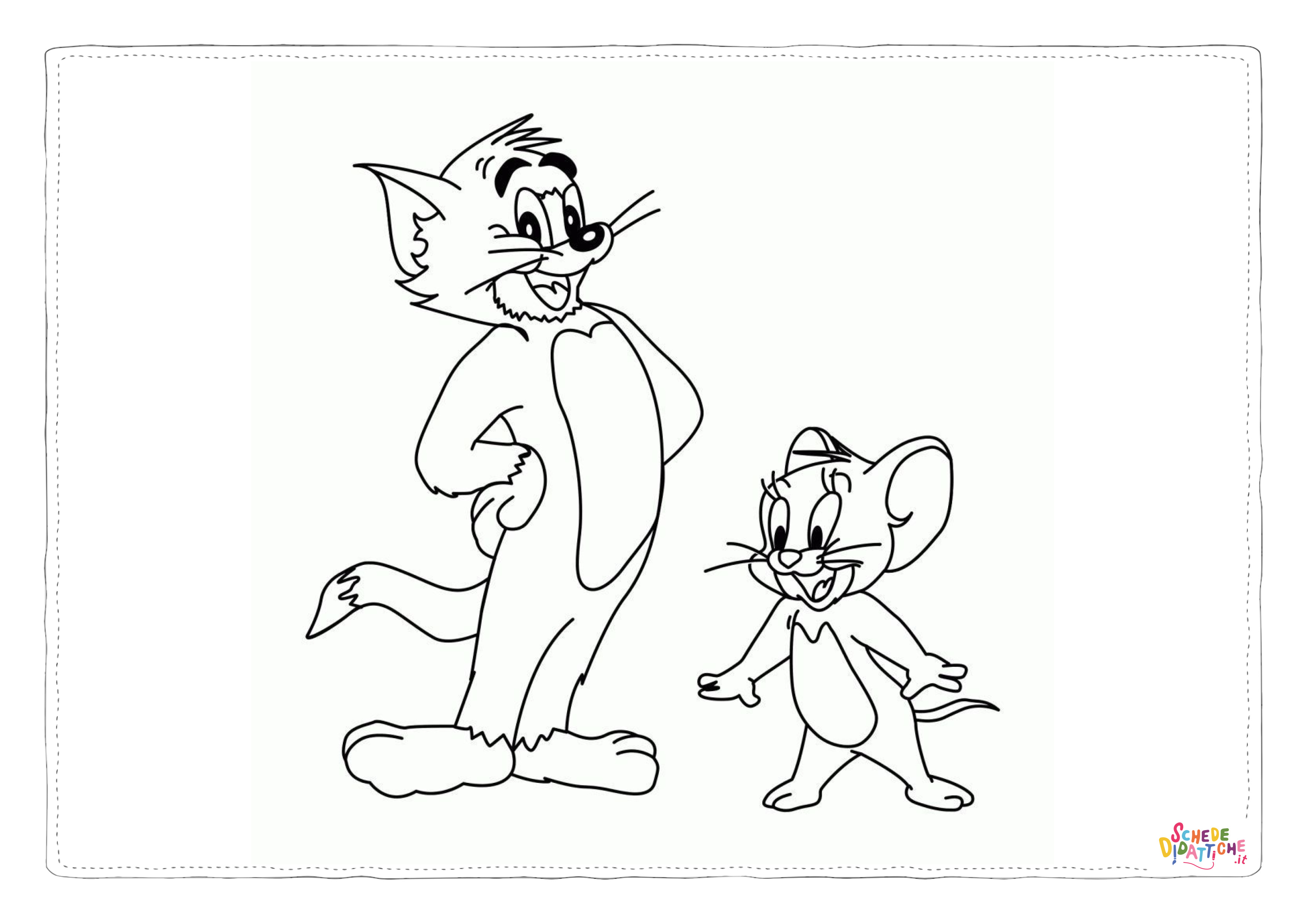 Disegno "Disegno di Tom e Jerry da stampare e colorare 68" Disegno di Tom e Jerry da stampare e colorare 68