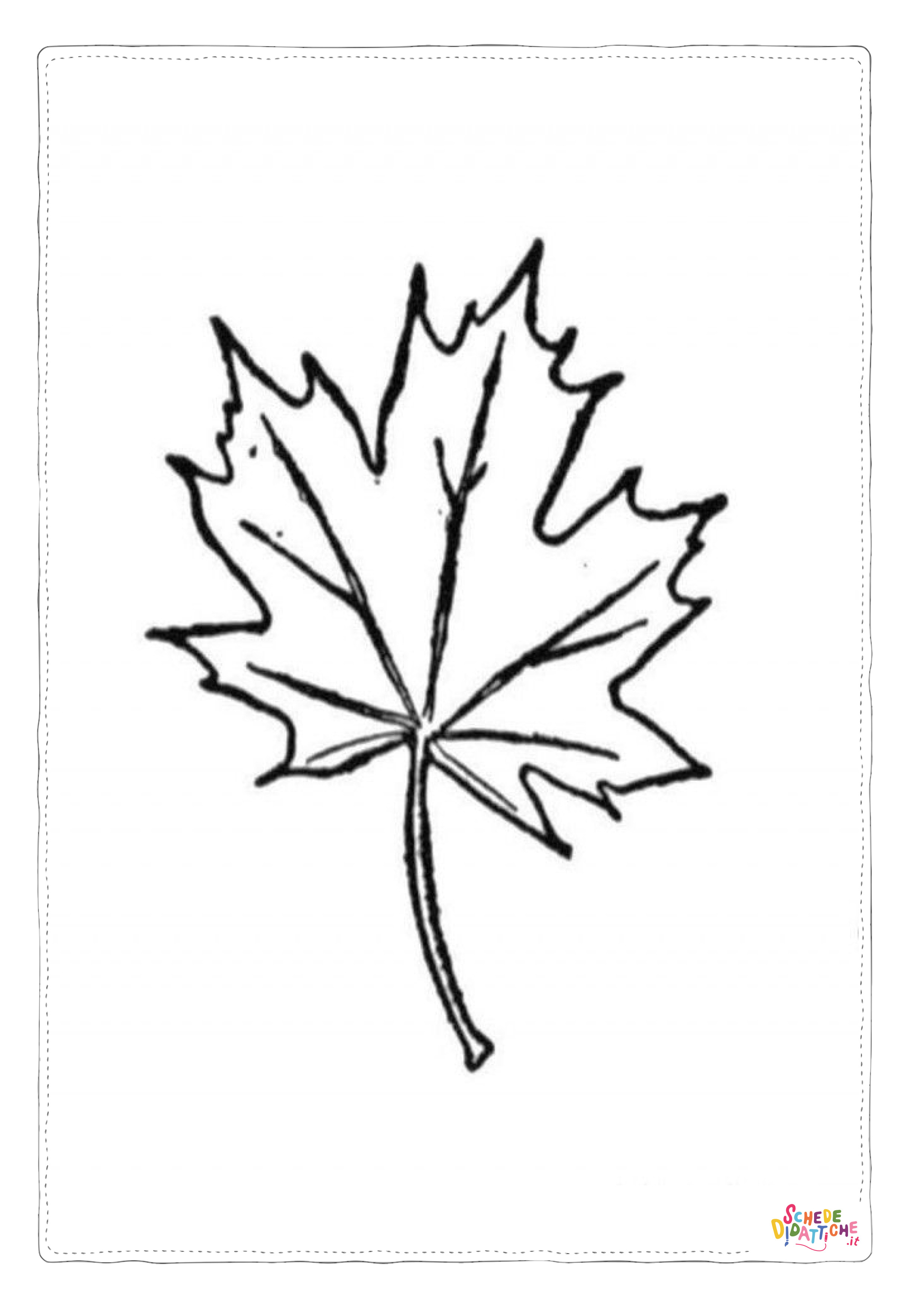 Disegno "Disegno di foglia da stampare e colorare 87" Disegno di foglia da stampare e colorare 87