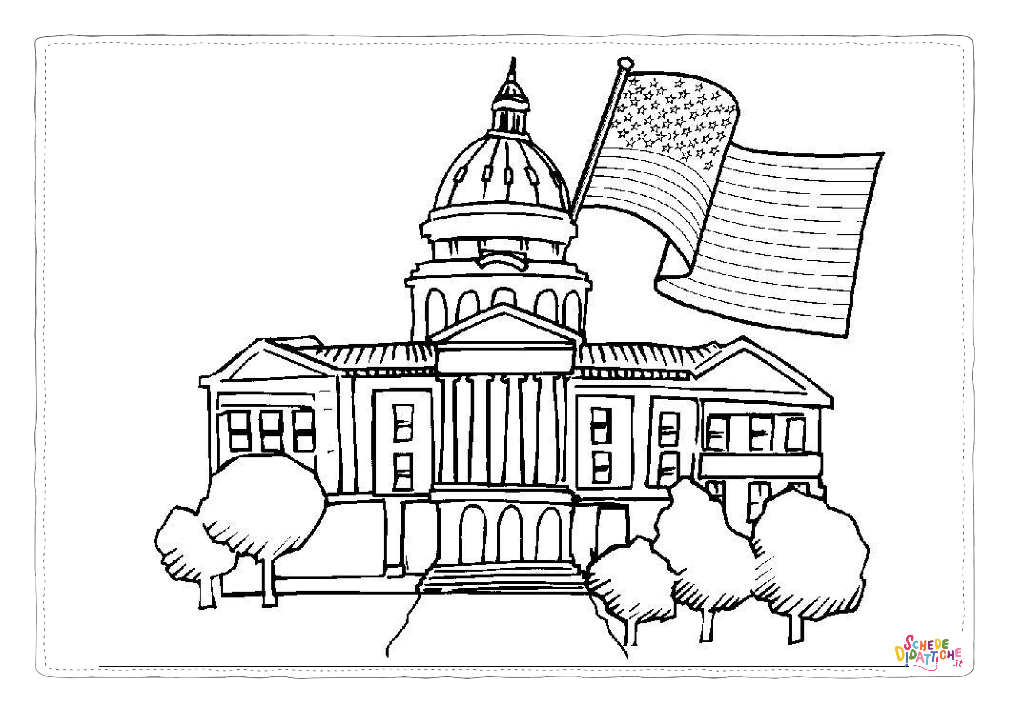 Disegno "Disegno di monumento famoso da stampare e colorare 2" Disegno di monumento famoso da stampare e colorare 2