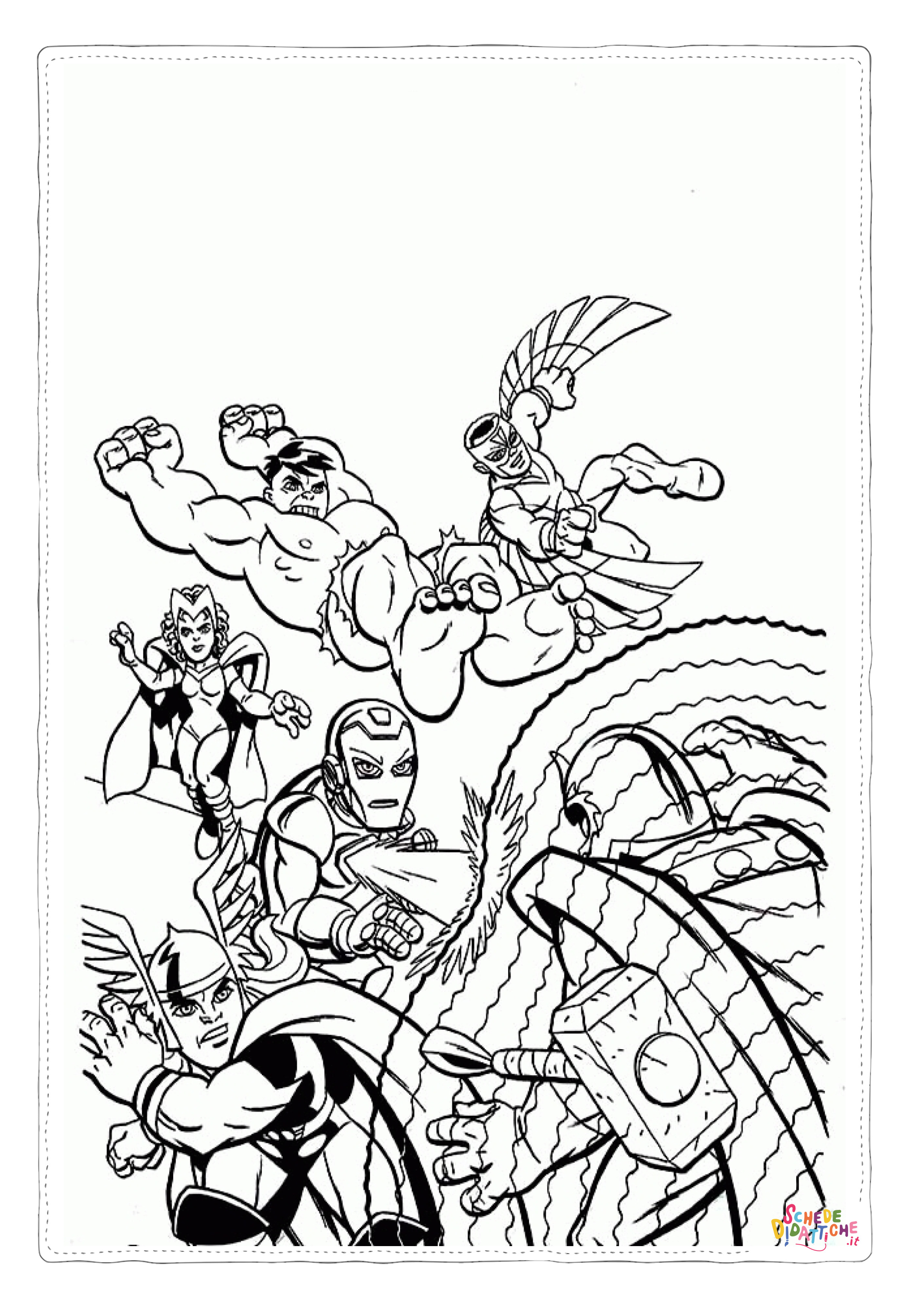 Disegno "Disegno di Avengers da stampare e colorare 4" Disegno di Avengers da stampare e colorare 4
