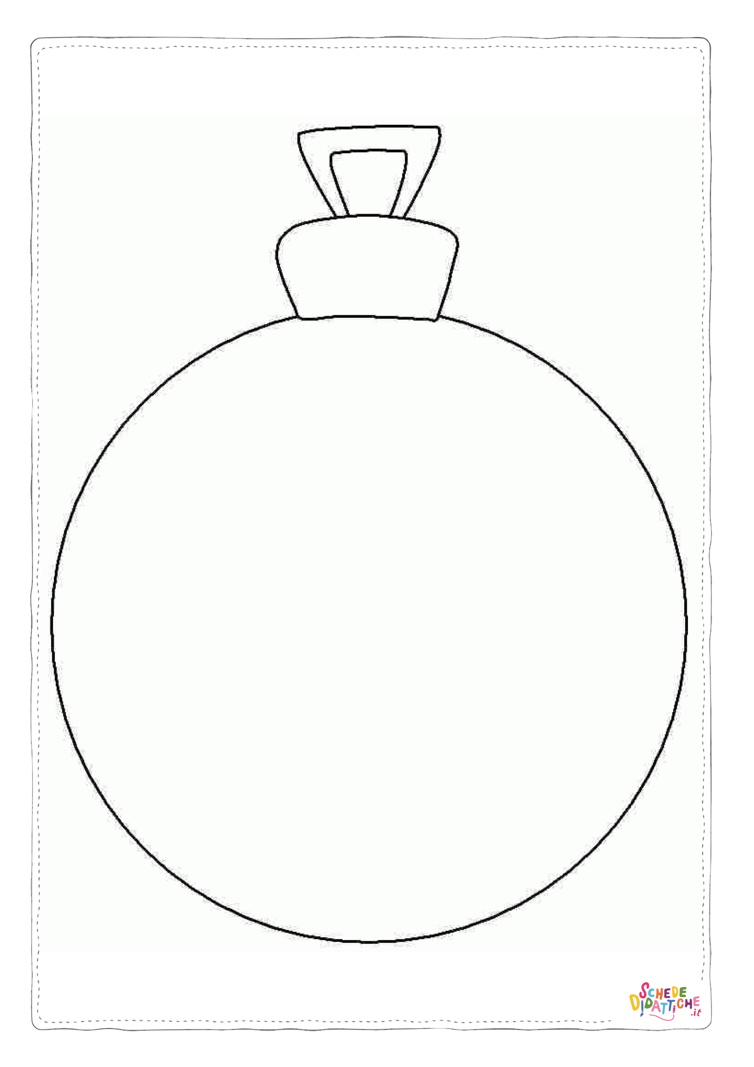 Disegno "Disegno di palla di Natale da stampare e colorare 31" Disegno di palla di Natale da stampare e colorare 31