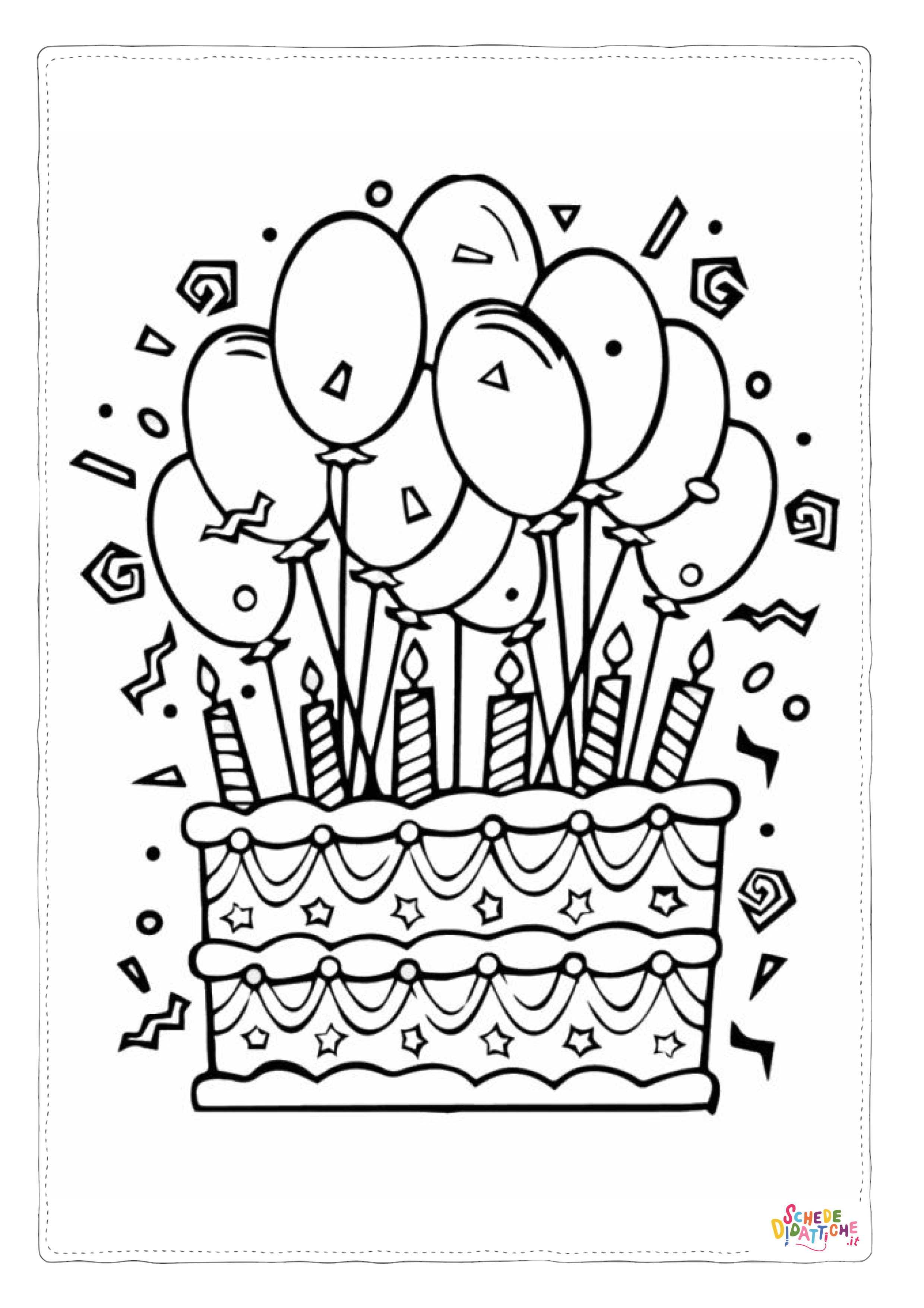 Disegno "Disegno di compleanno da stampare e colorare 36" Disegno di compleanno da stampare e colorare 36