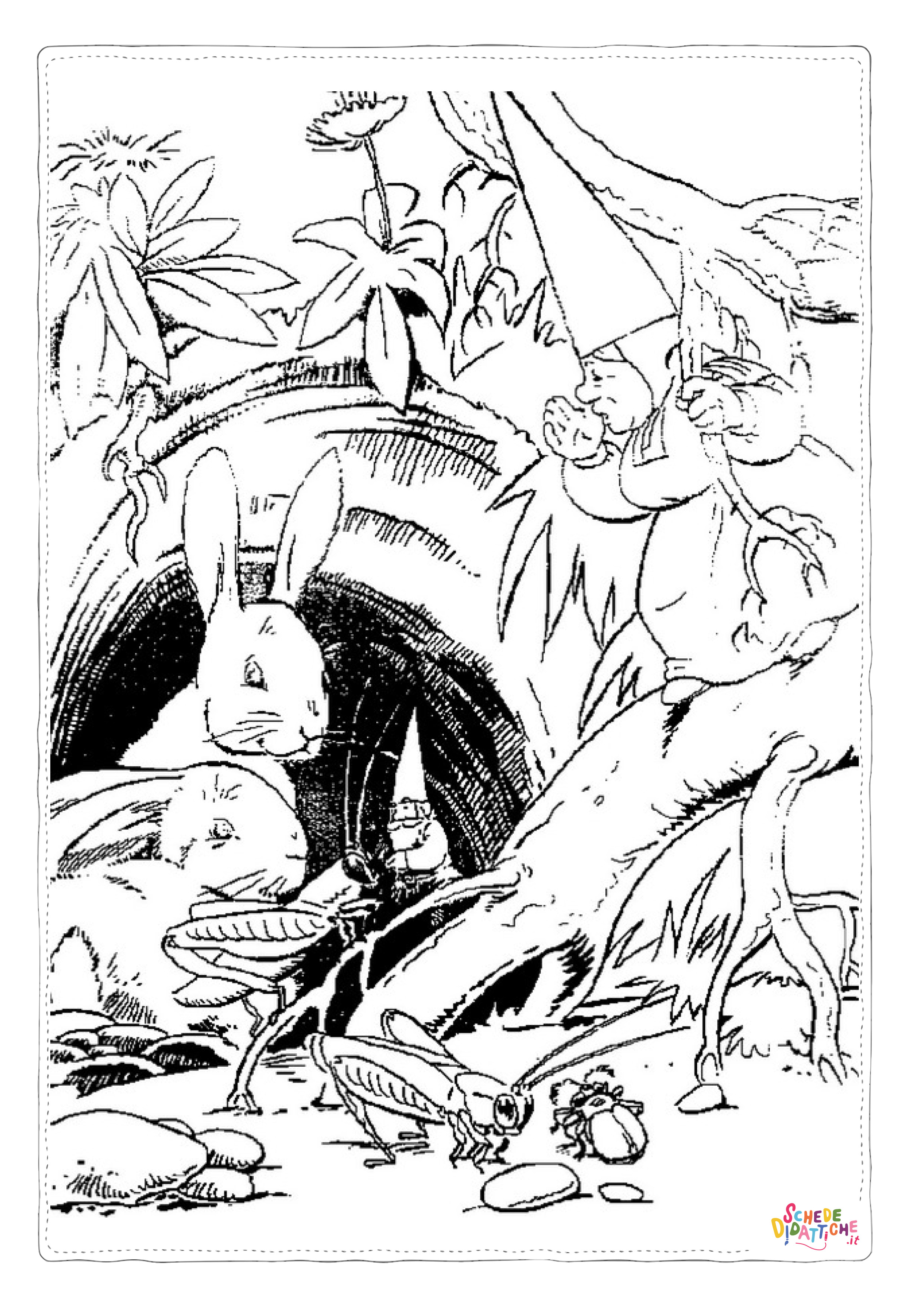 Disegno "Disegno di gnomo e folletto da stampare e colorare 13" Disegno di gnomo e folletto da stampare e colorare 13