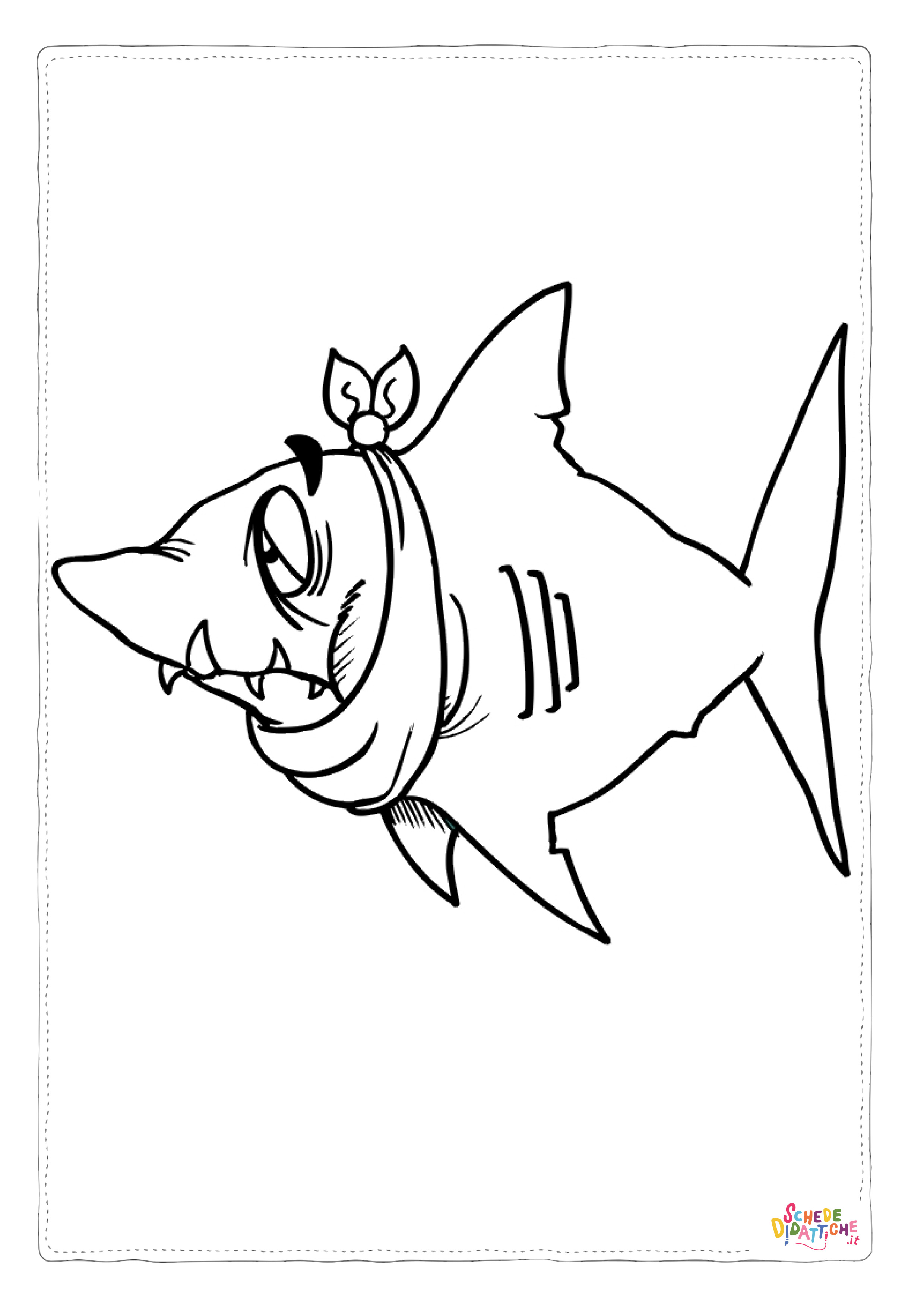 Disegno "Disegno di squalo da stampare e colorare 16" Disegno di squalo da stampare e colorare 16