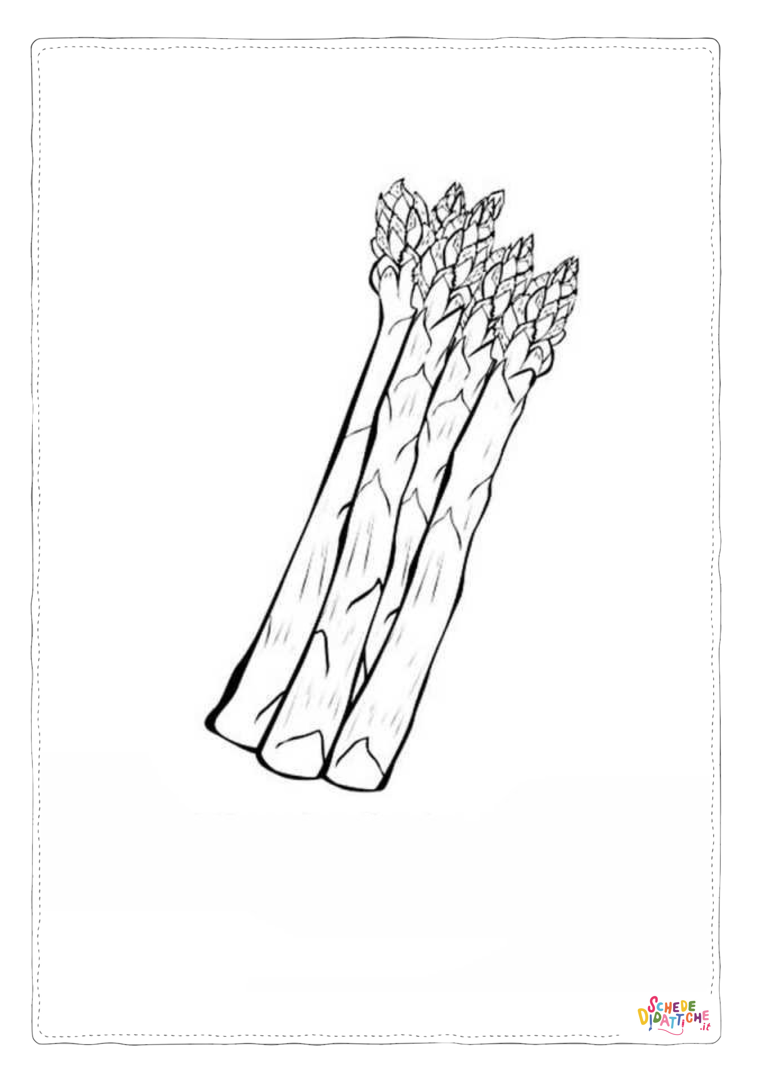 Disegno di asparago da stampare e colorare 2
