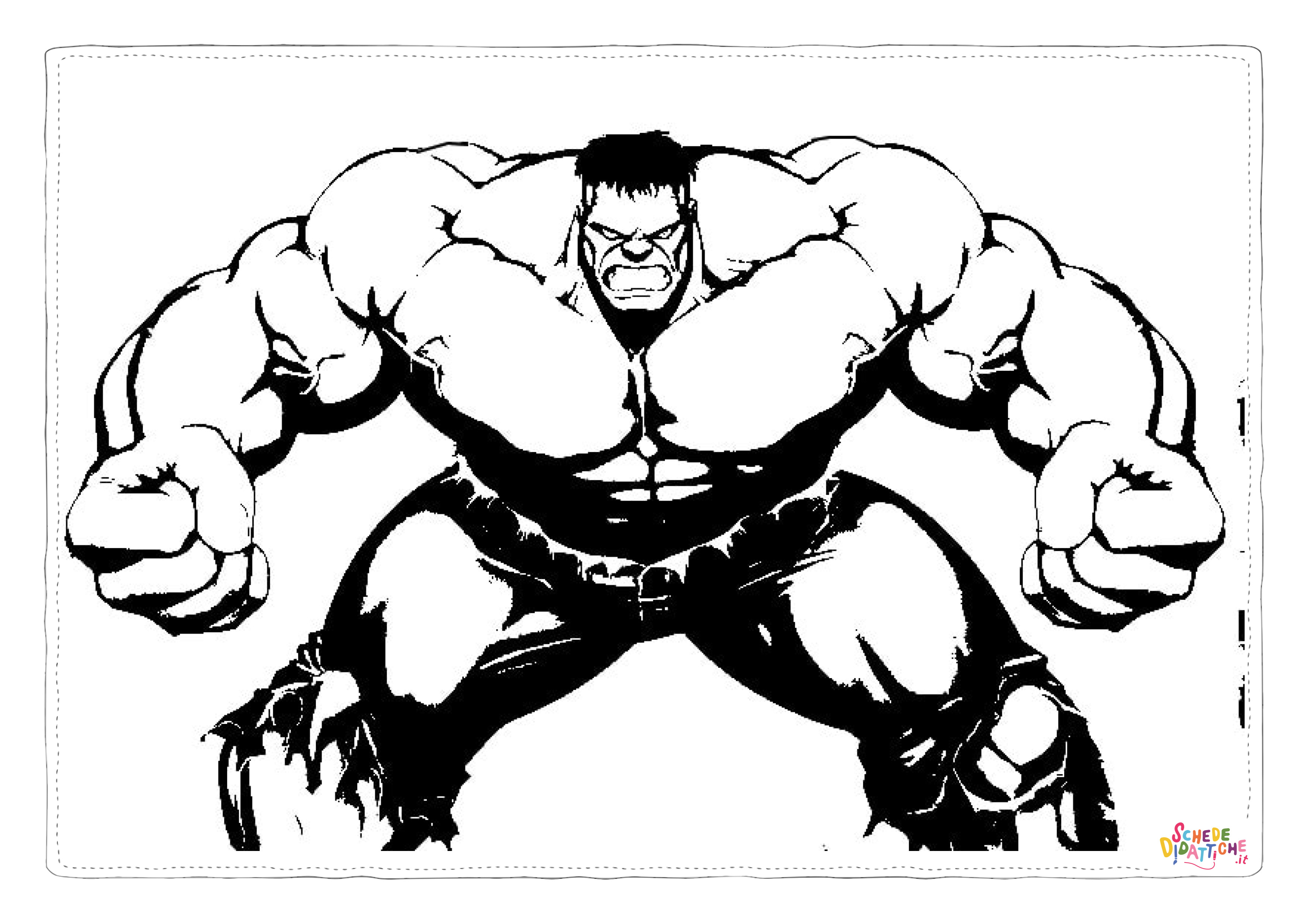 Disegno "Disegno di Hulk da stampare e colorare 80" Disegno di Hulk da stampare e colorare 80
