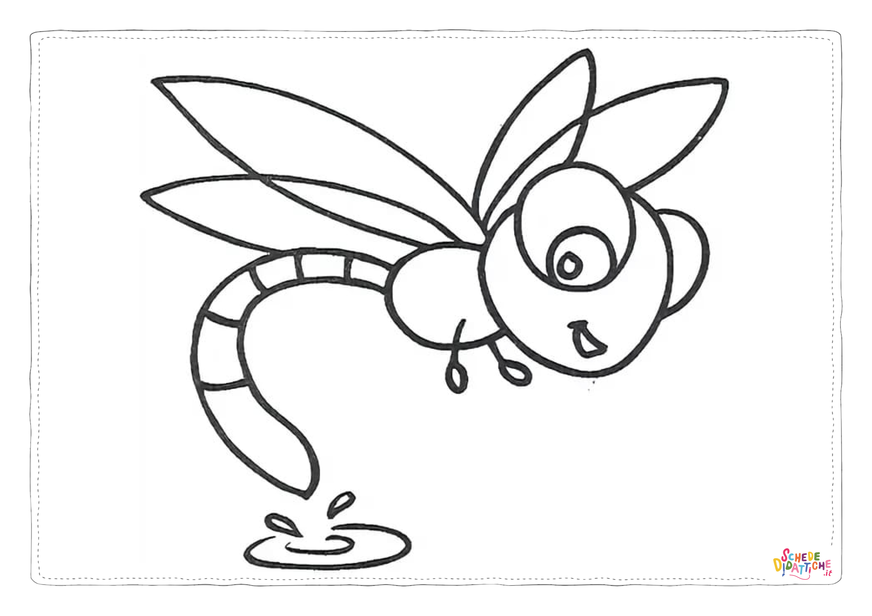 Disegno di libellula da stampare e colorare 1