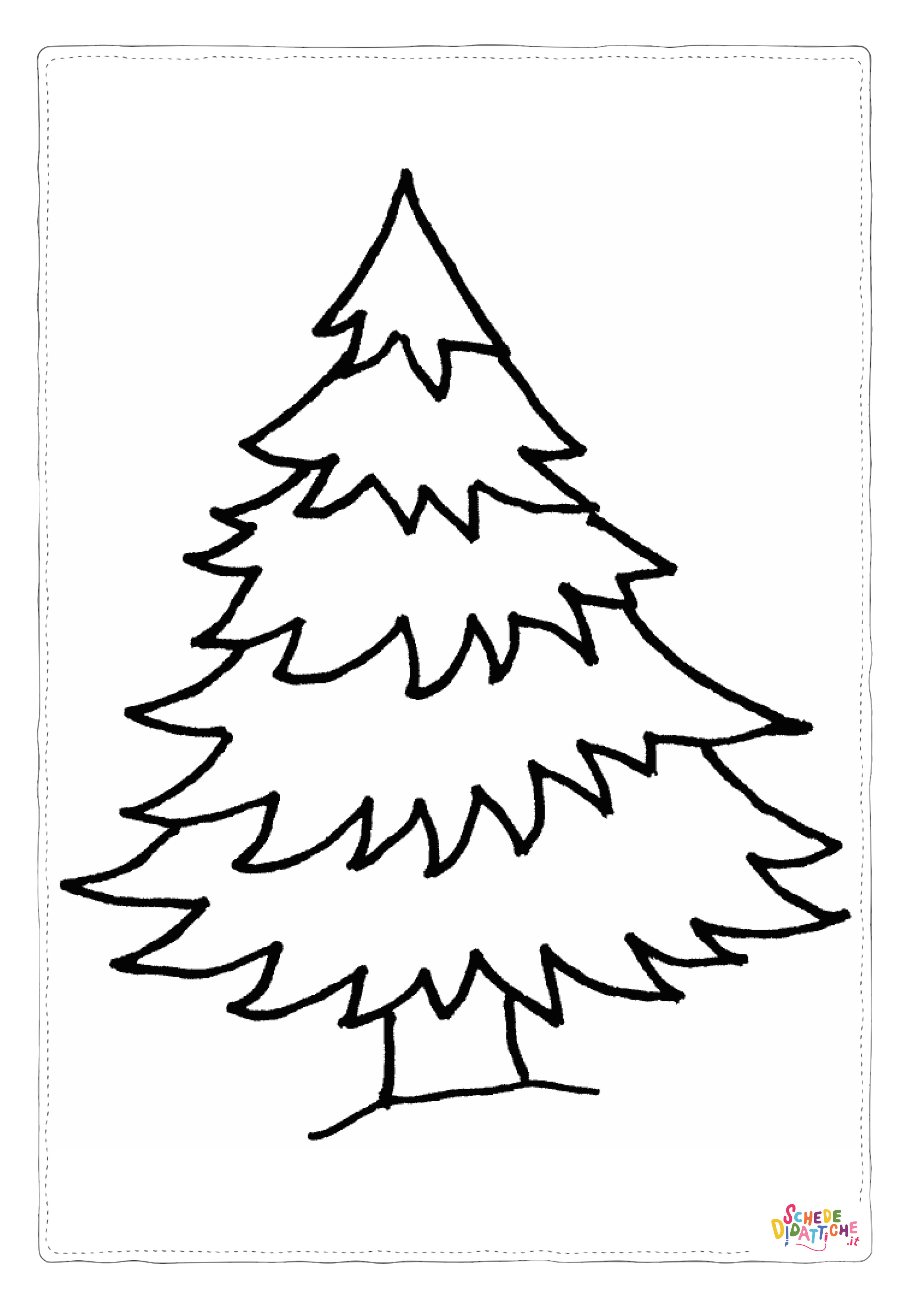 Disegno "Disegno di albero di Natale da stampare e colorare 189" Disegno di albero di Natale da stampare e colorare 189