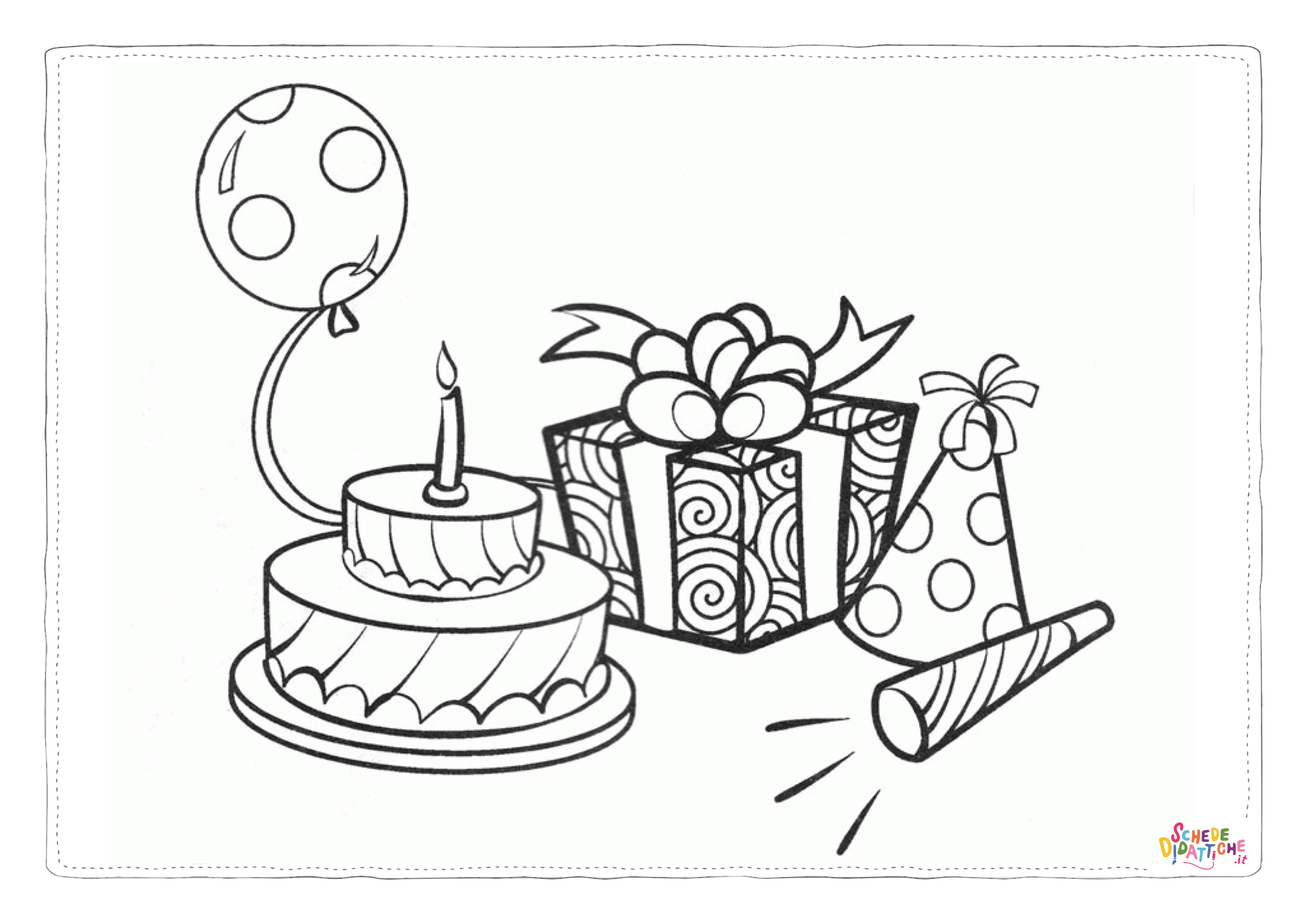 Disegno "Disegno di compleanno da stampare e colorare 57" Disegno di compleanno da stampare e colorare 57
