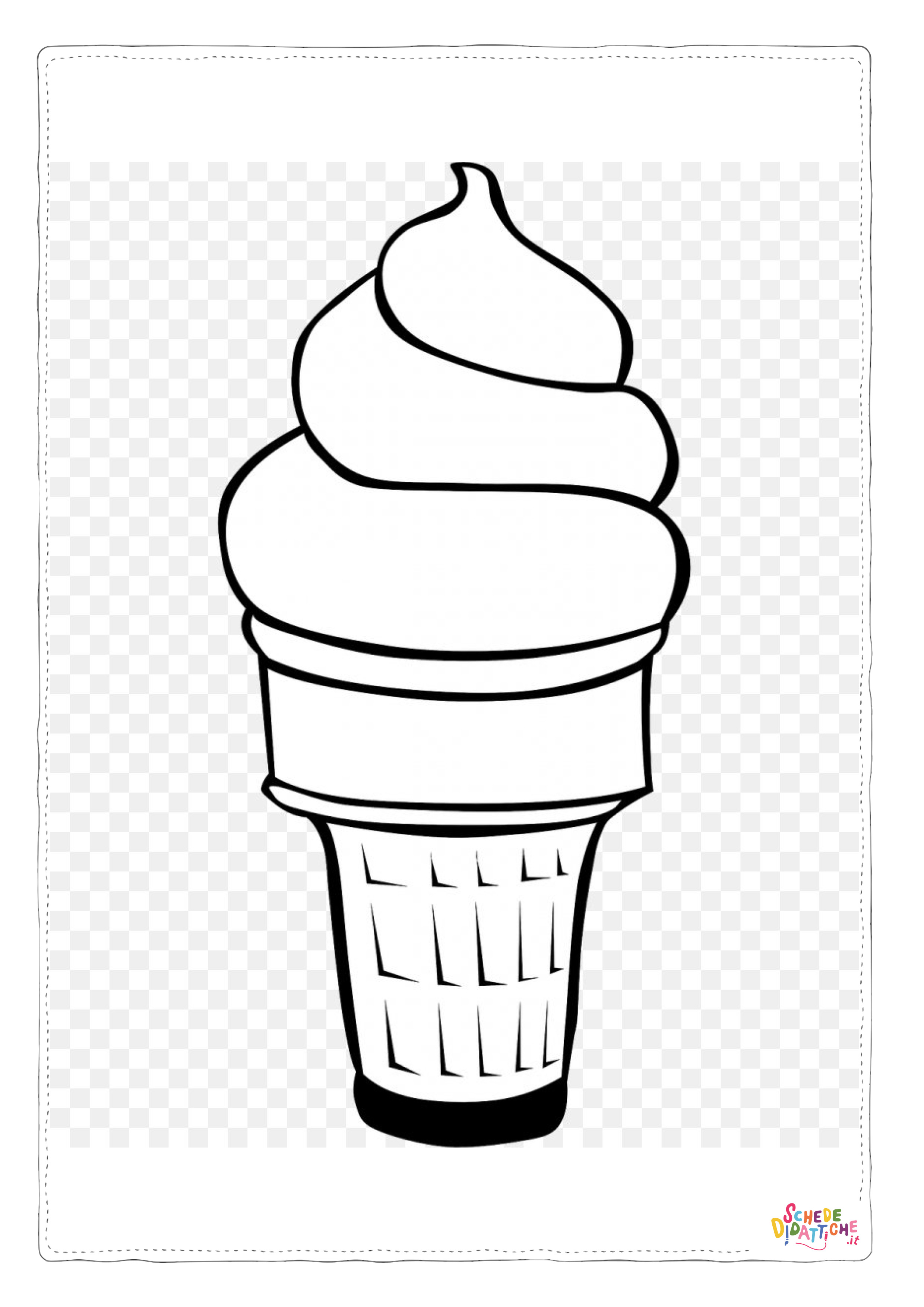 Disegno "Disegno di gelato da stampare e colorare 36" Disegno di gelato da stampare e colorare 36