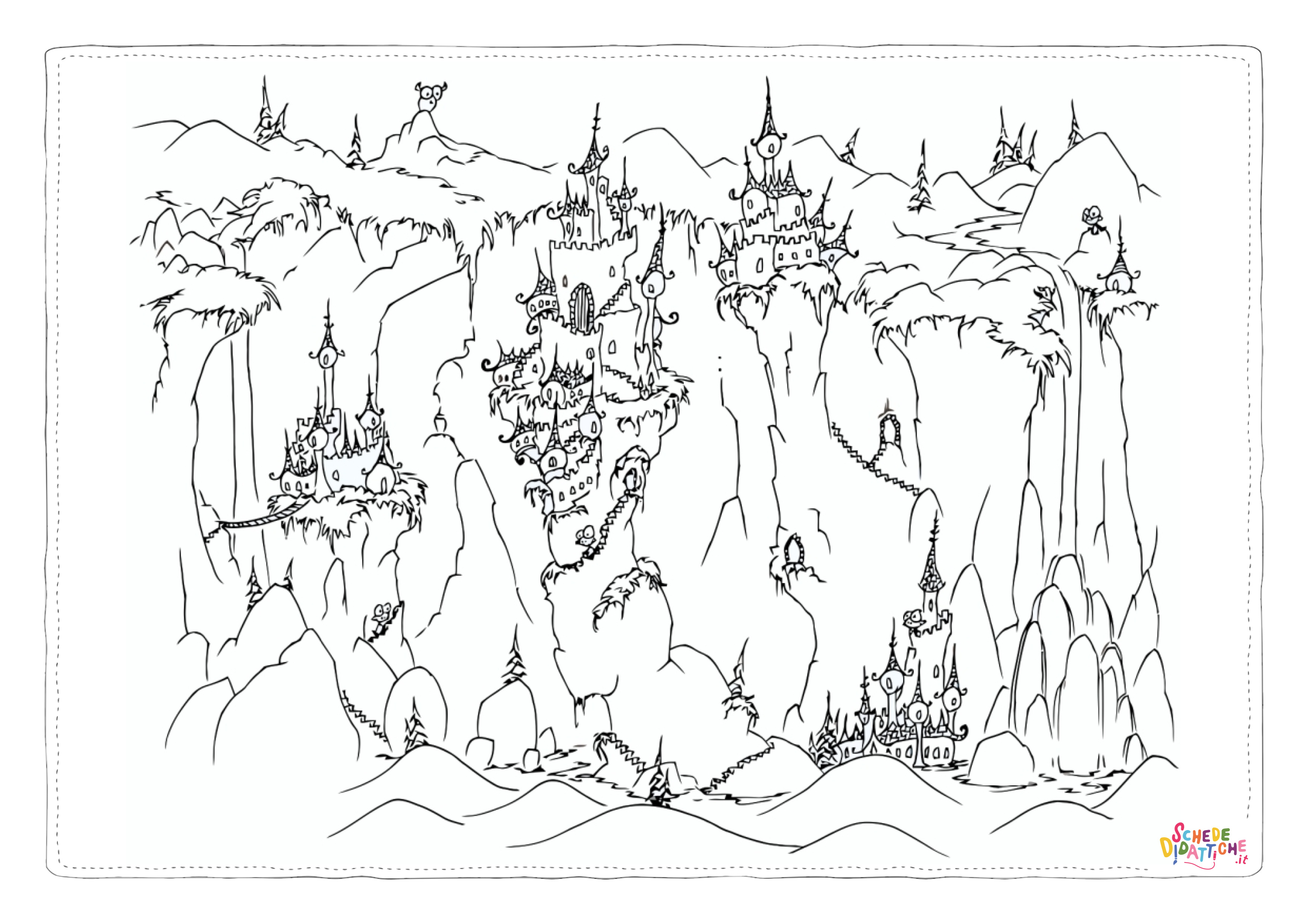 Disegno "Disegno di paesaggio da stampare e colorare 23" Disegno di paesaggio da stampare e colorare 23