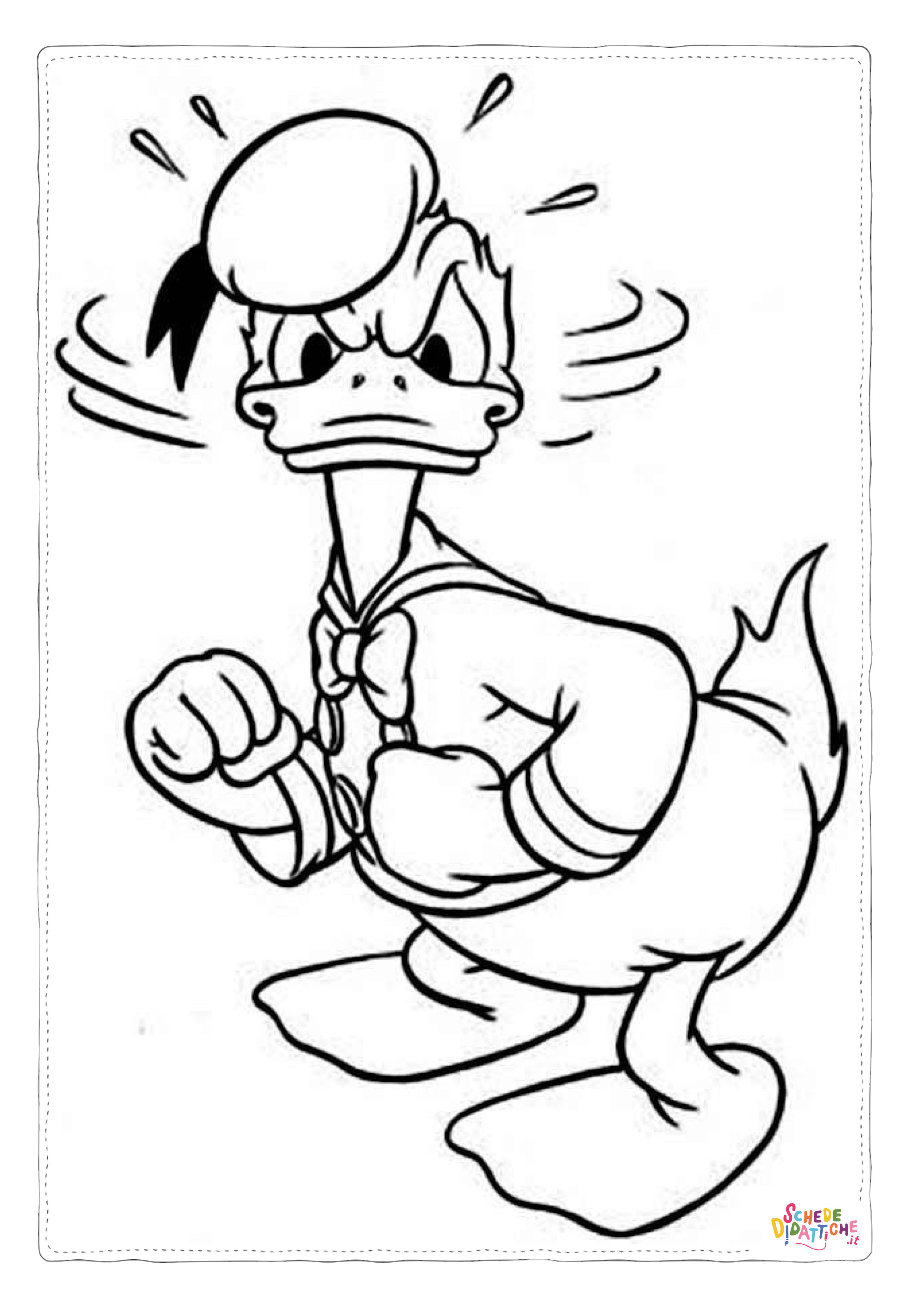 Disegno "Disegno di Paperino da stampare e colorare 98" Disegno di Paperino da stampare e colorare 98