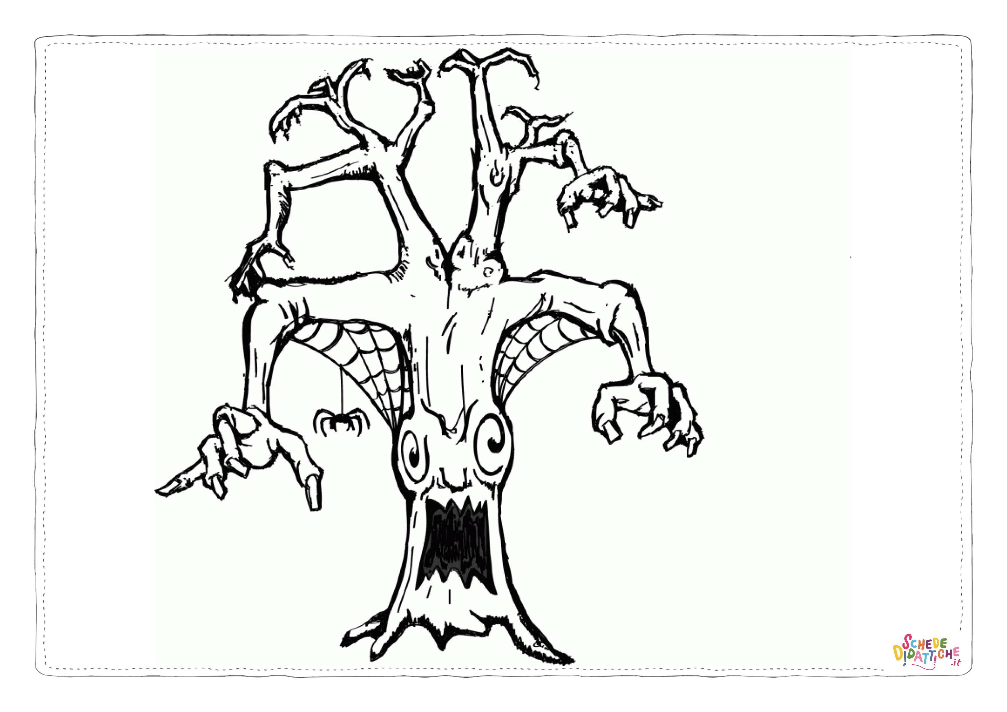Disegno "Disegno di mostro di Halloween da stampare e colorare" Disegno di mostro di Halloween da stampare e colorare