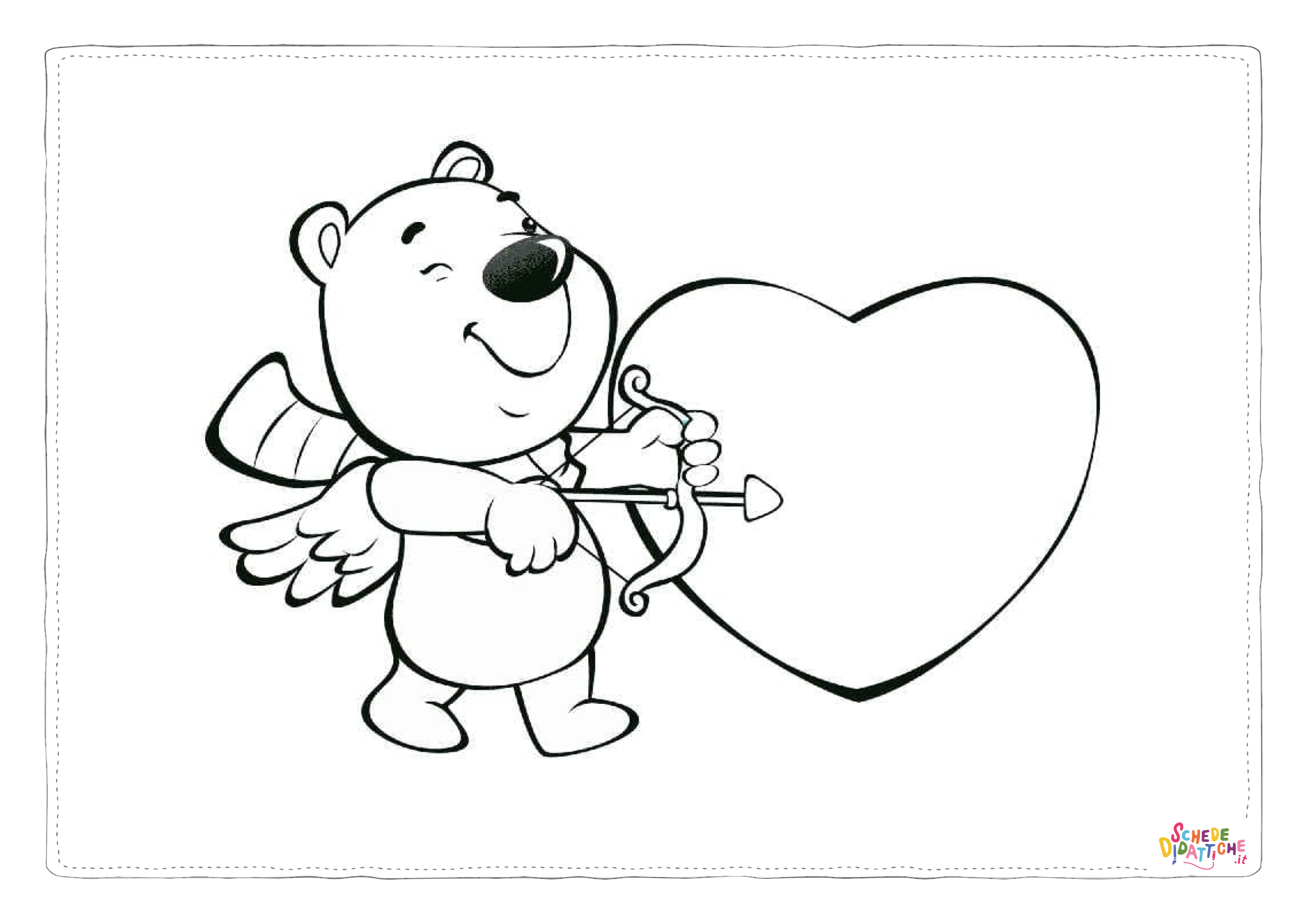 Disegno "Disegno di San Valentino da stampare e colorare 69" Disegno di San Valentino da stampare e colorare 69