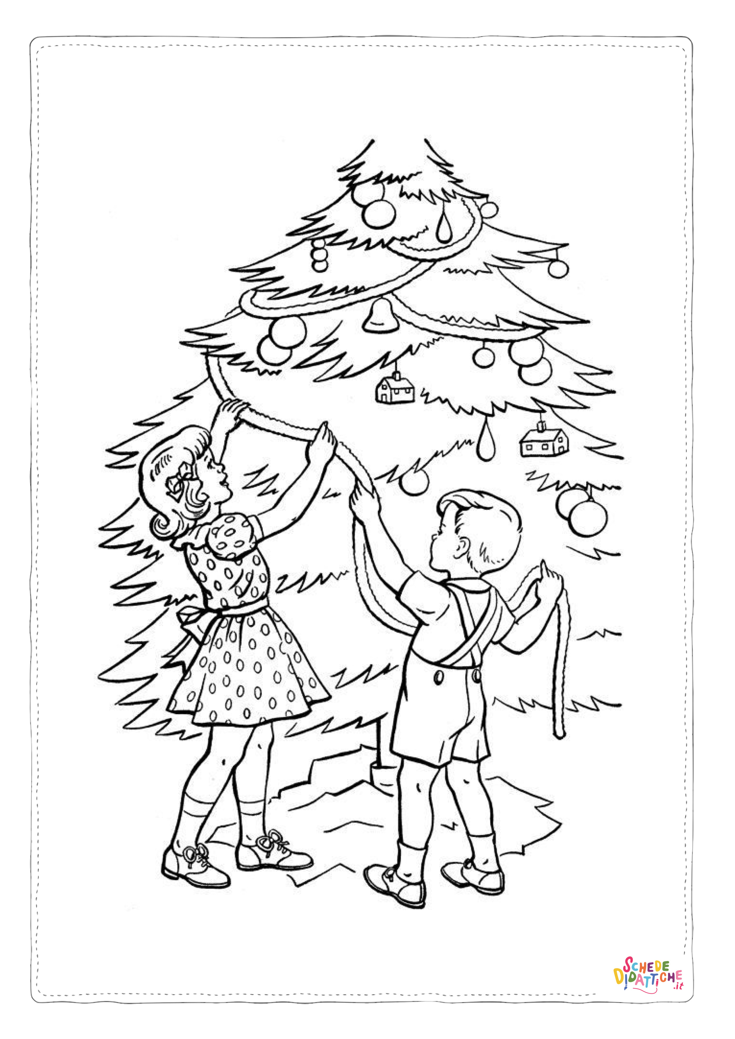 Disegno "Disegno di albero di Natale da stampare e colorare 231" Disegno di albero di Natale da stampare e colorare 231