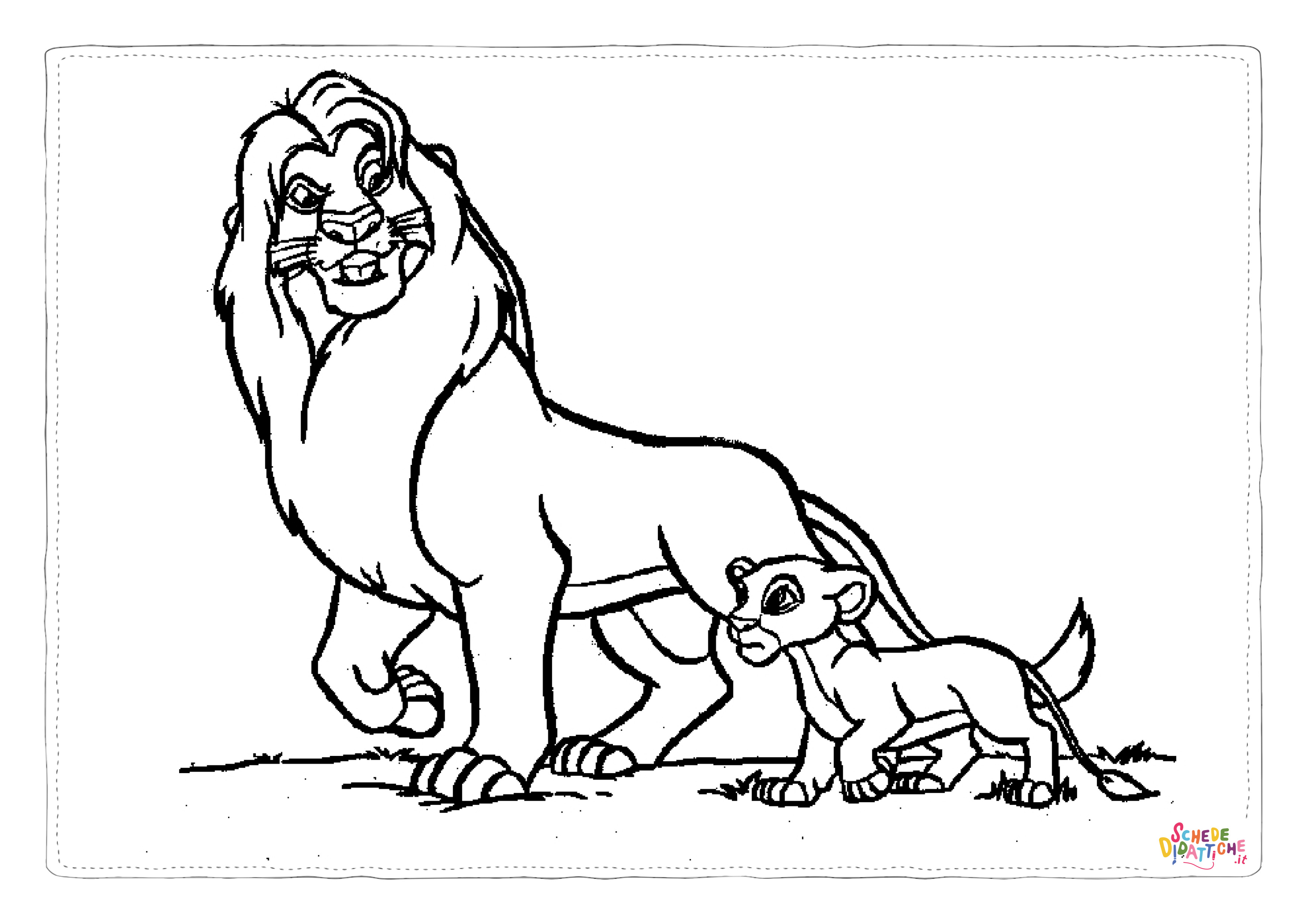 Disegno "Disegno di Re Leone da stampare e colorare 60" Disegno di Re Leone da stampare e colorare 60