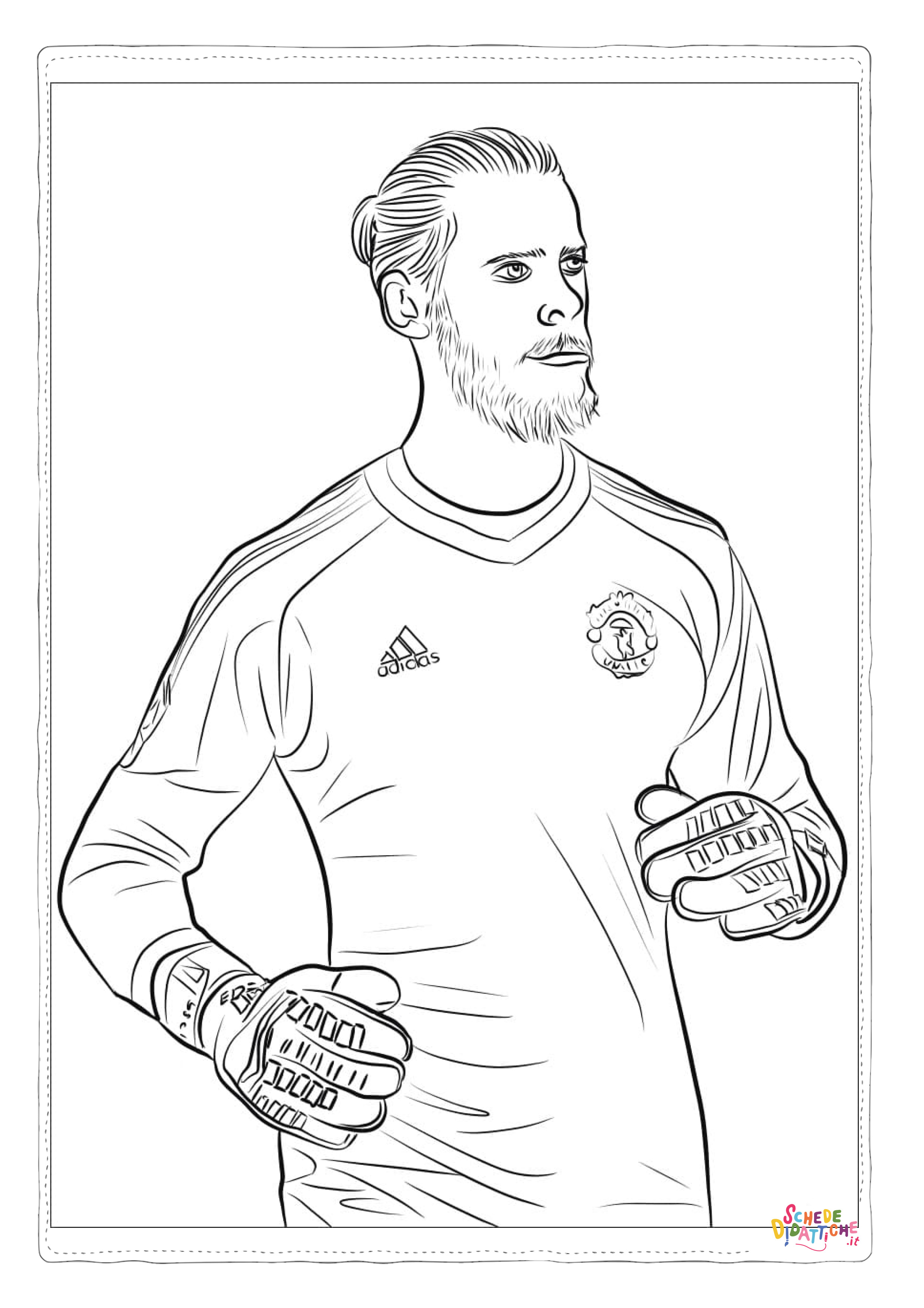 Disegno "Disegno di calciatore professionista da stampare e colorare 5" Disegno di calciatore professionista da stampare e colorare 5
