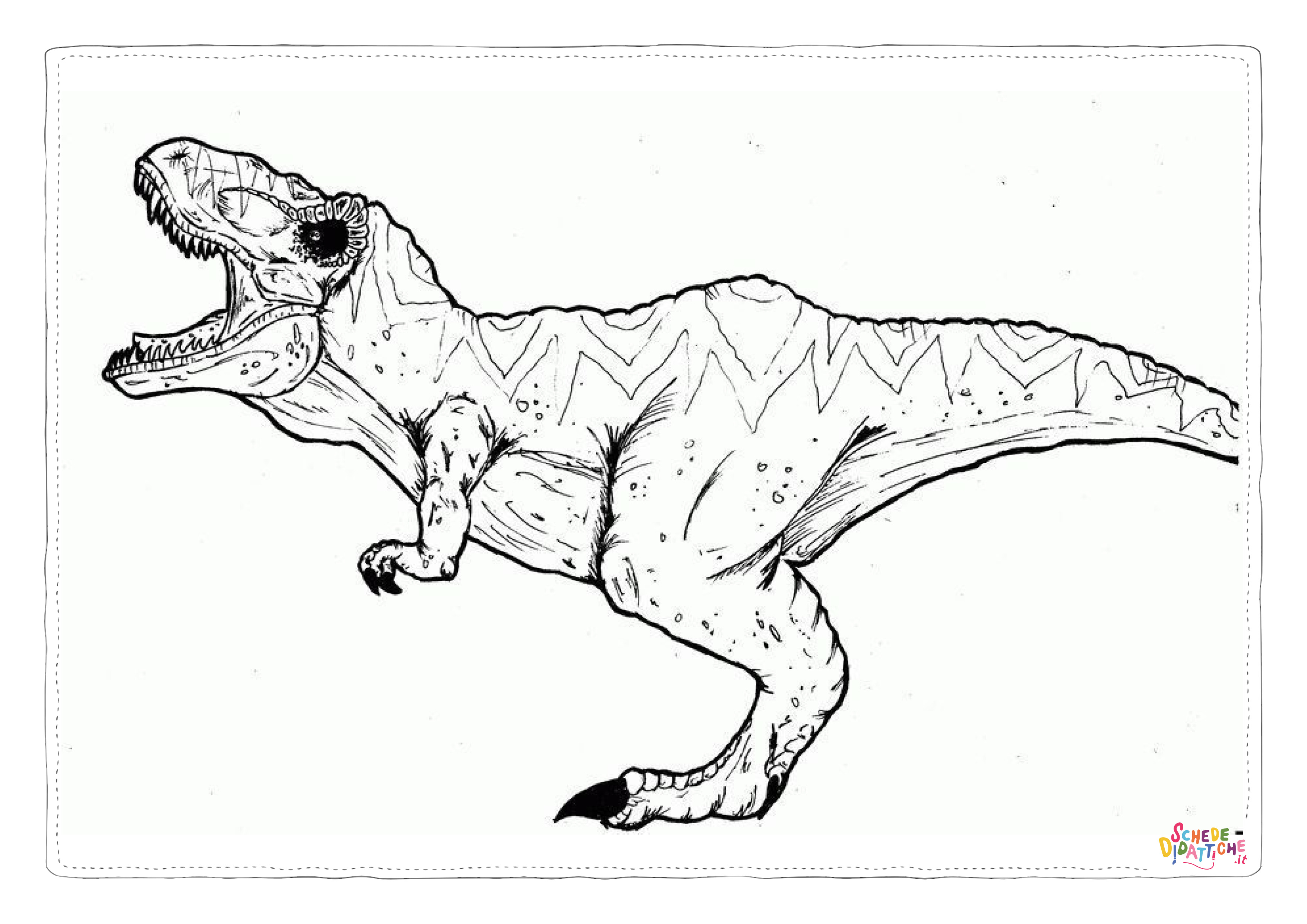 Disegno "Disegno di Tirannosauro da stampare e colorare 42" Disegno di Tirannosauro da stampare e colorare 42