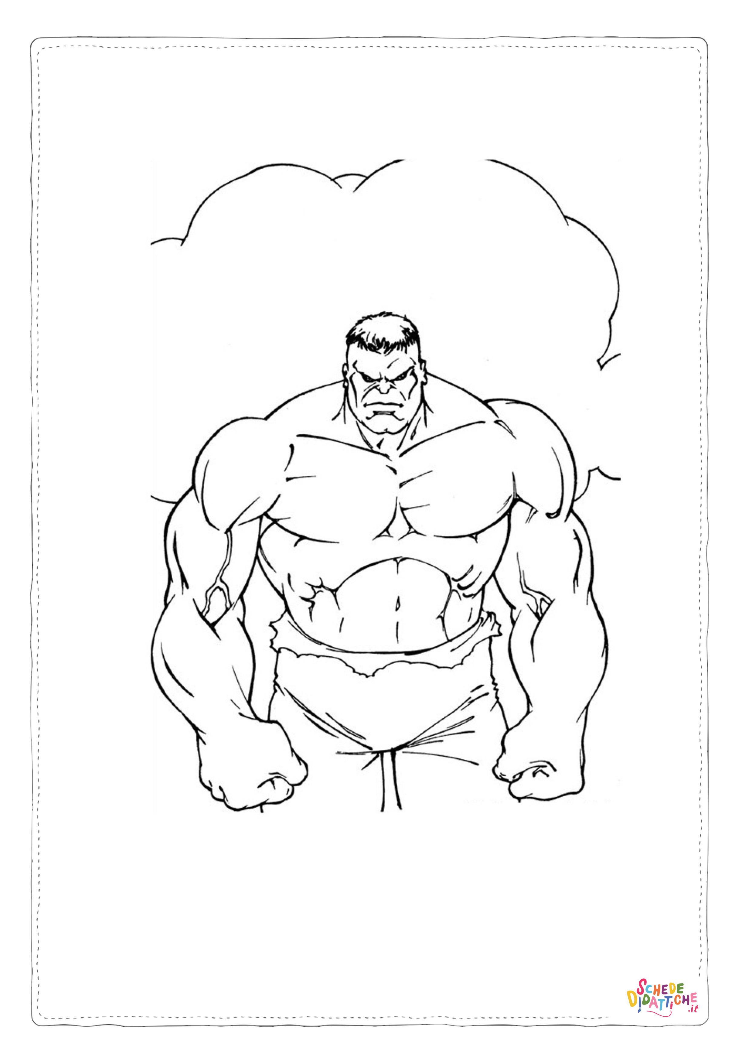Disegno "Disegno di Hulk da stampare e colorare 67" Disegno di Hulk da stampare e colorare 67