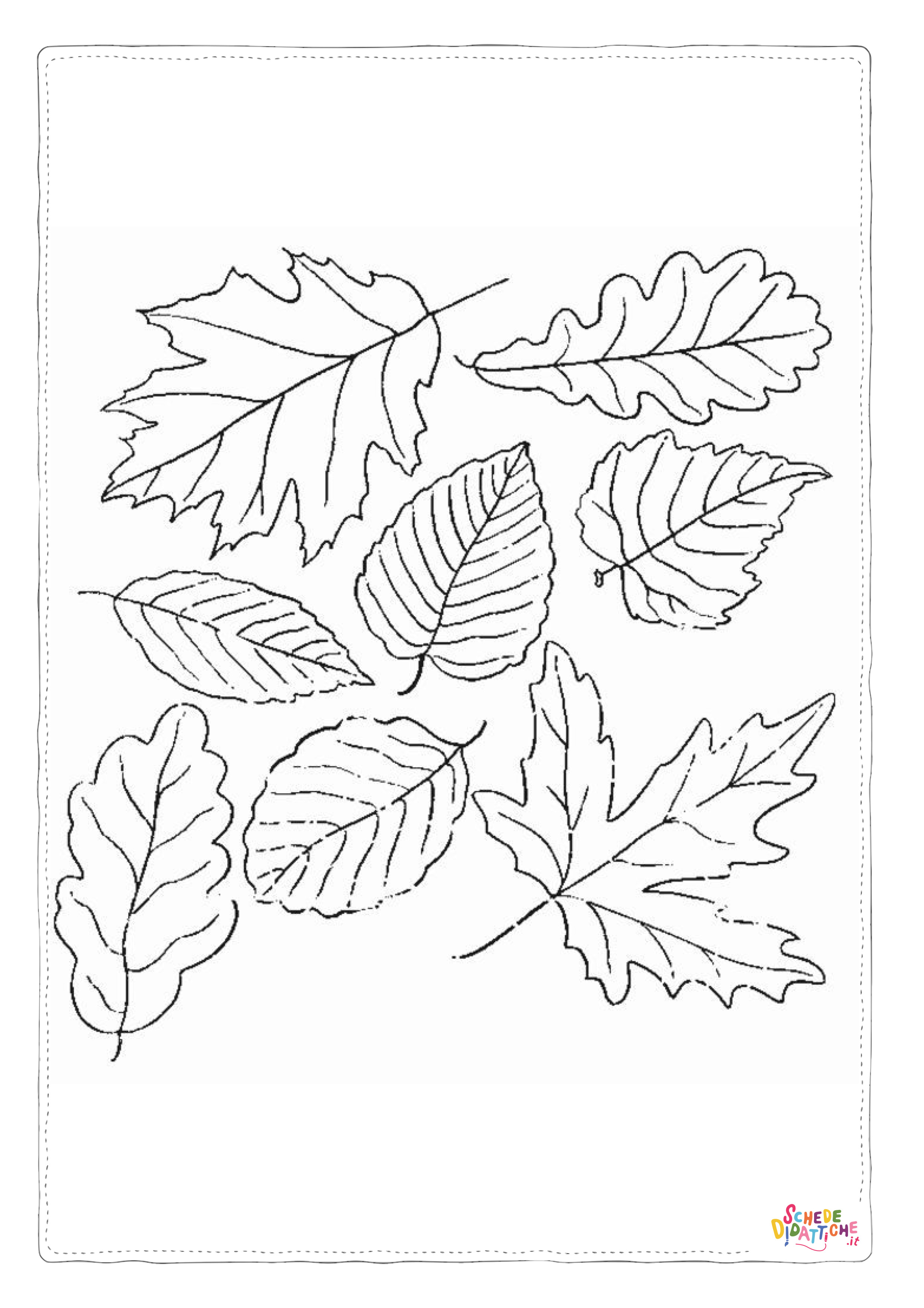 Disegno "Disegno di foglia da stampare e colorare 85" Disegno di foglia da stampare e colorare 85