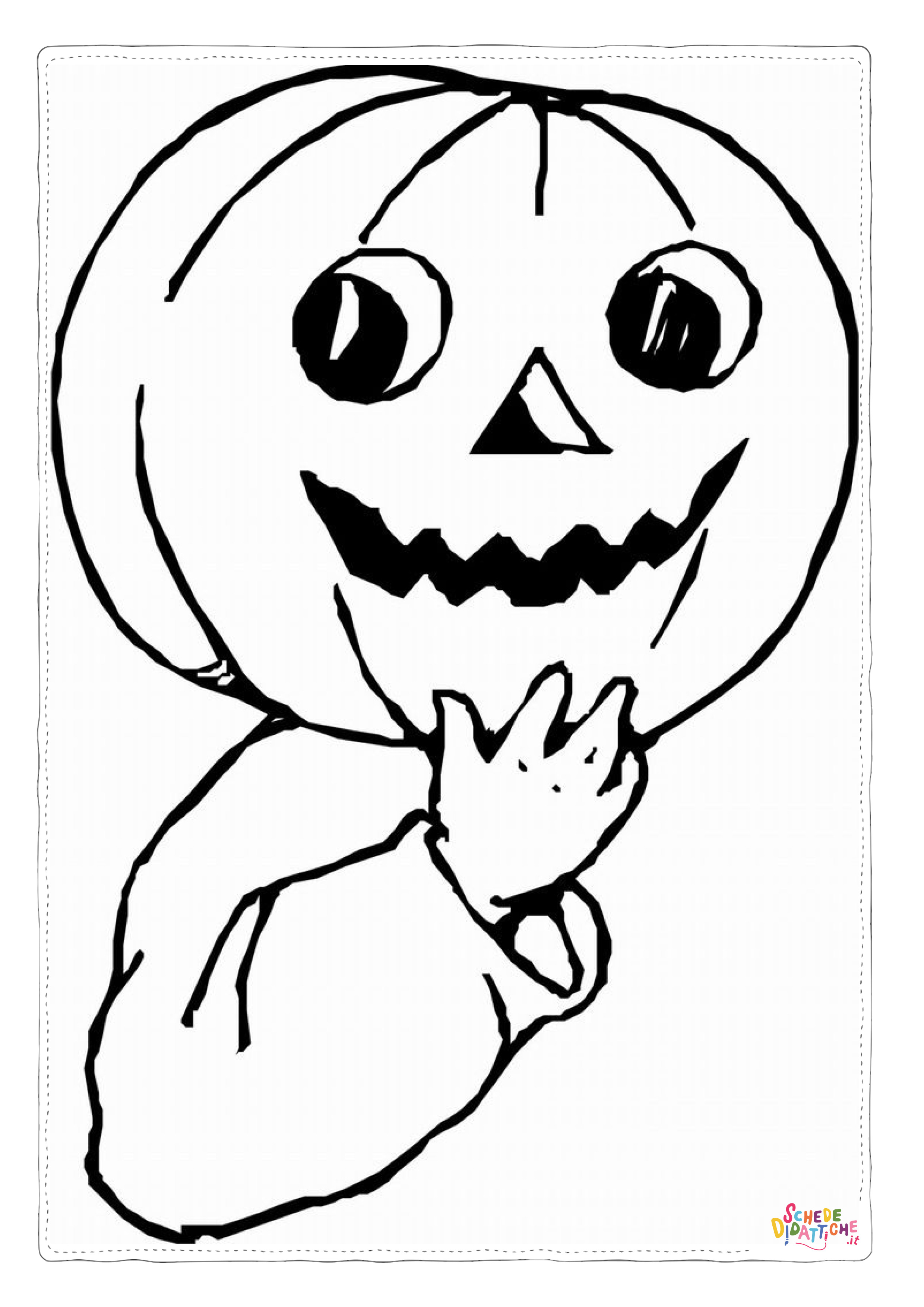 Disegno "Disegno di zucca di Halloween da stampare e colorare 154" Disegno di zucca di Halloween da stampare e colorare 154