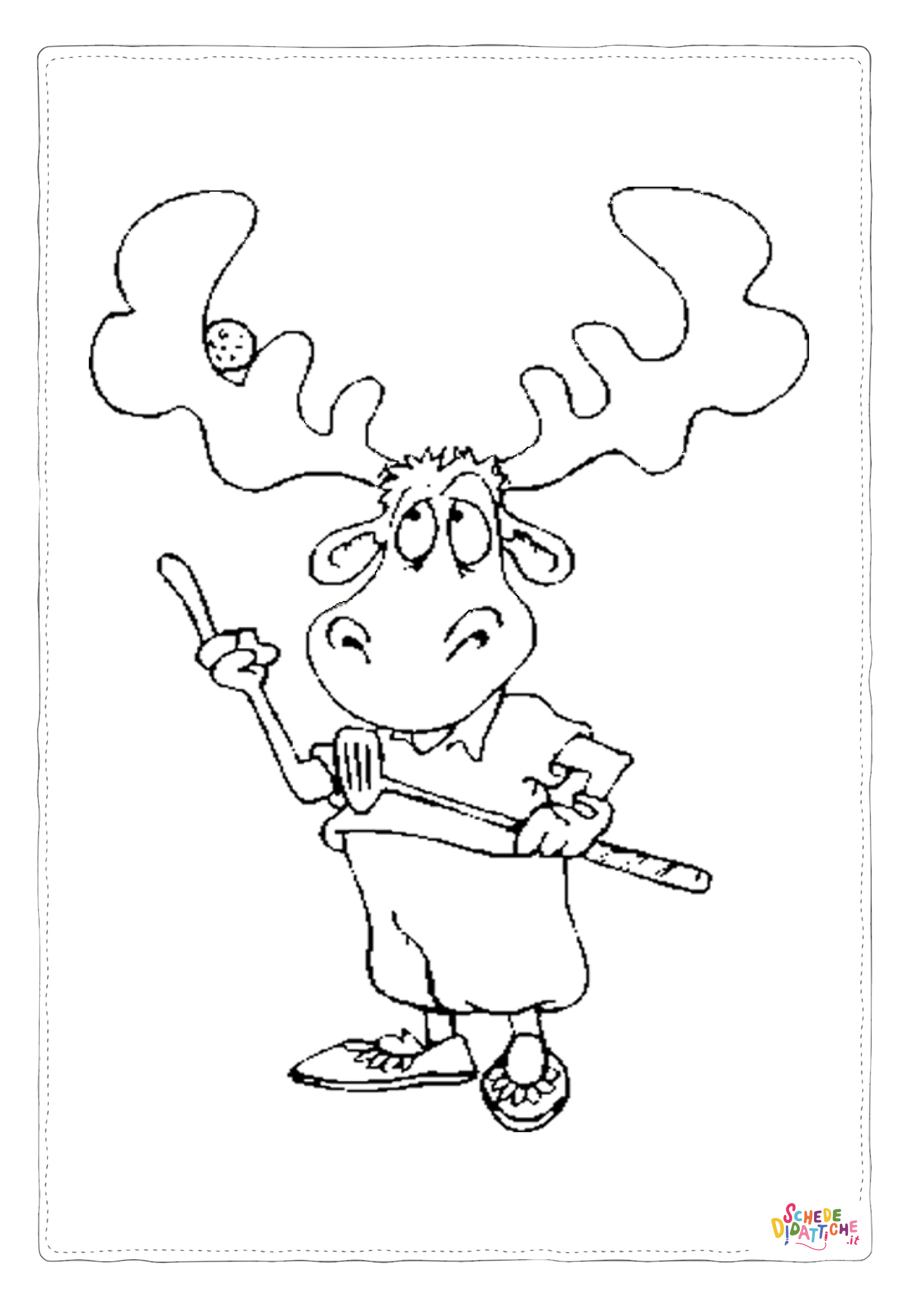 Disegno "Disegno di alce da stampare e colorare 25" Disegno di alce da stampare e colorare 25
