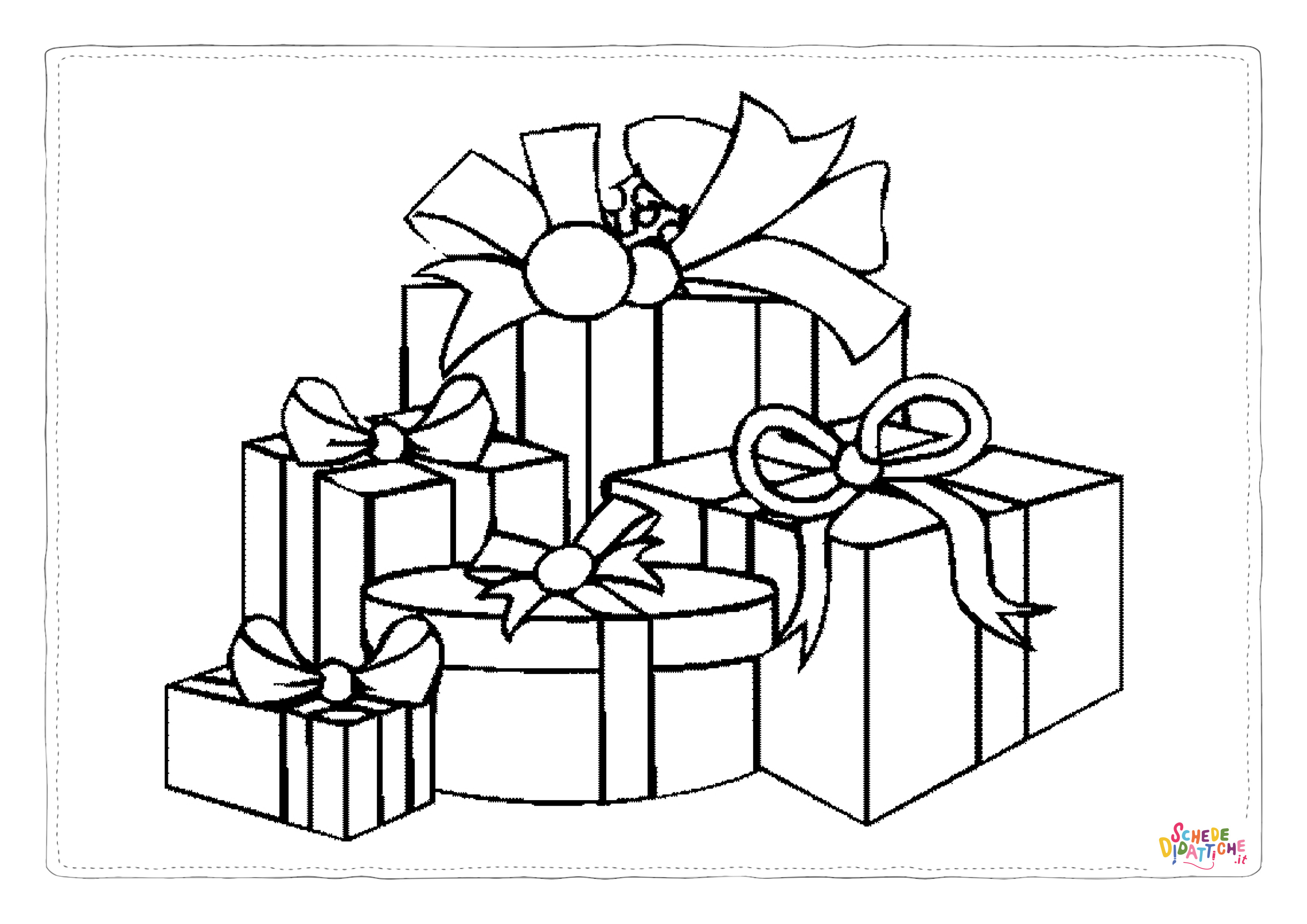 Disegno "Disegno di regalo da stampare e colorare 1" Disegno di regalo da stampare e colorare 1