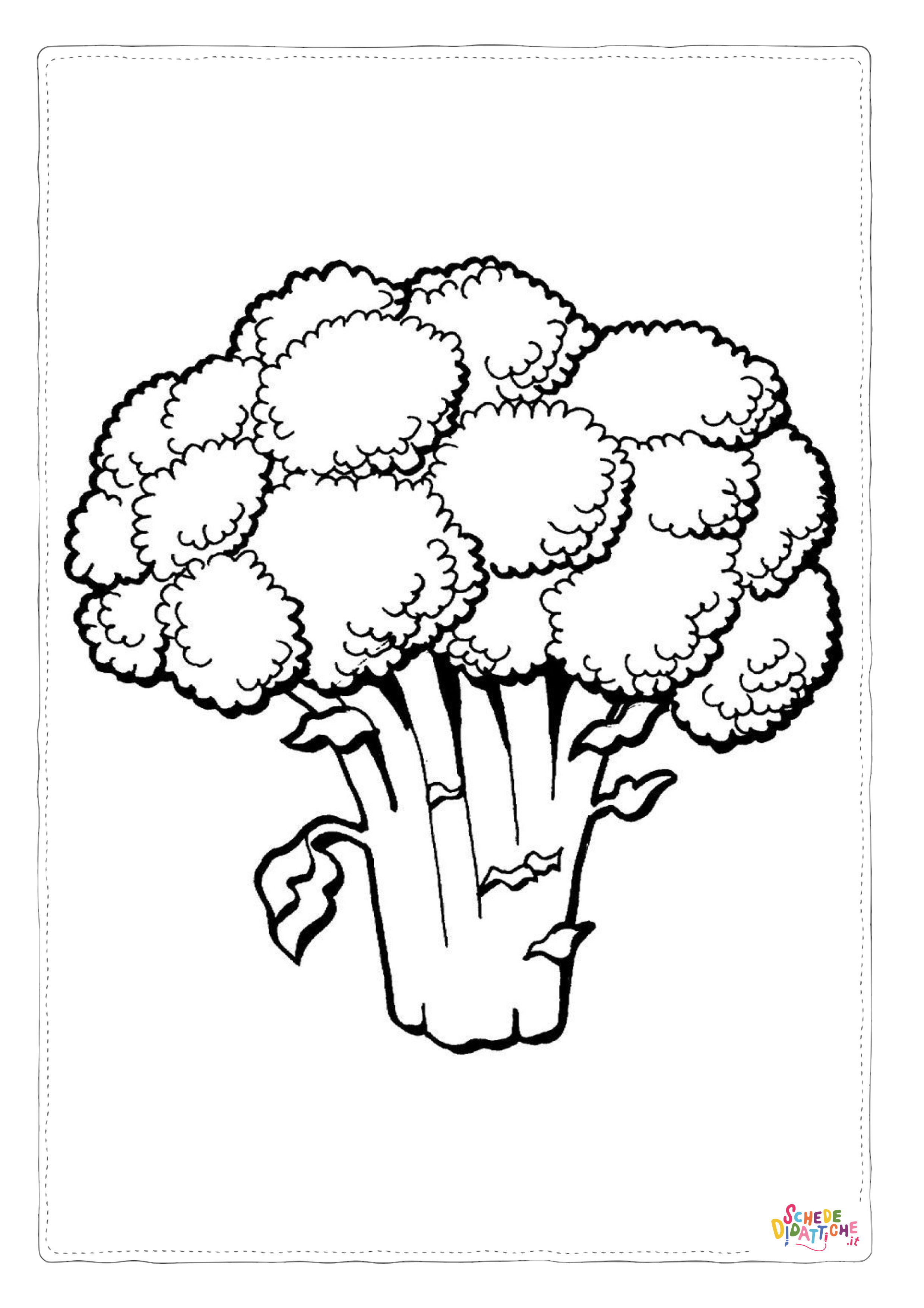 Disegno "Disegno di broccolo da stampare e colorare 11" Disegno di broccolo da stampare e colorare 11