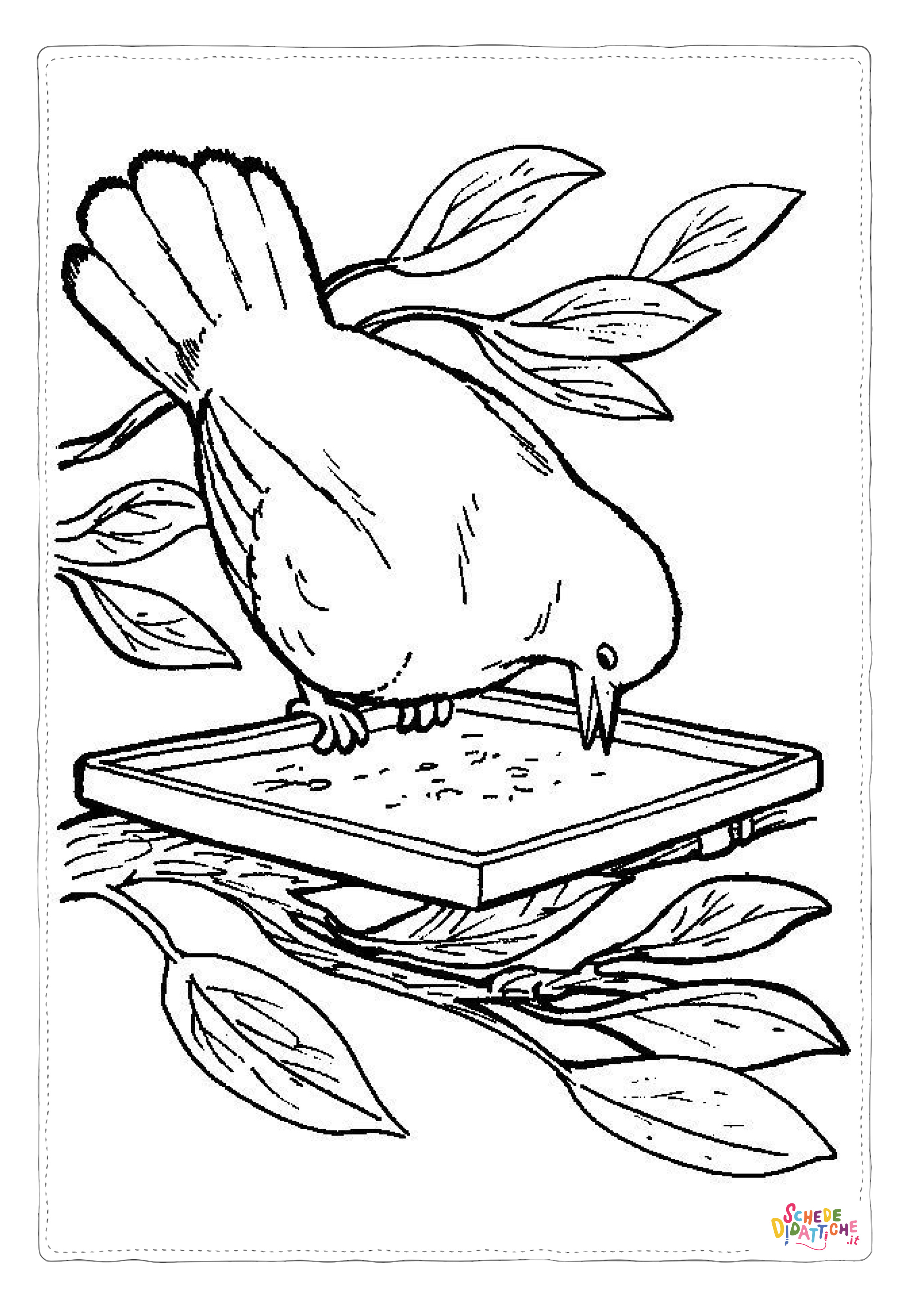 Disegno "Disegno di passero da stampare e colorare 56" Disegno di passero da stampare e colorare 56