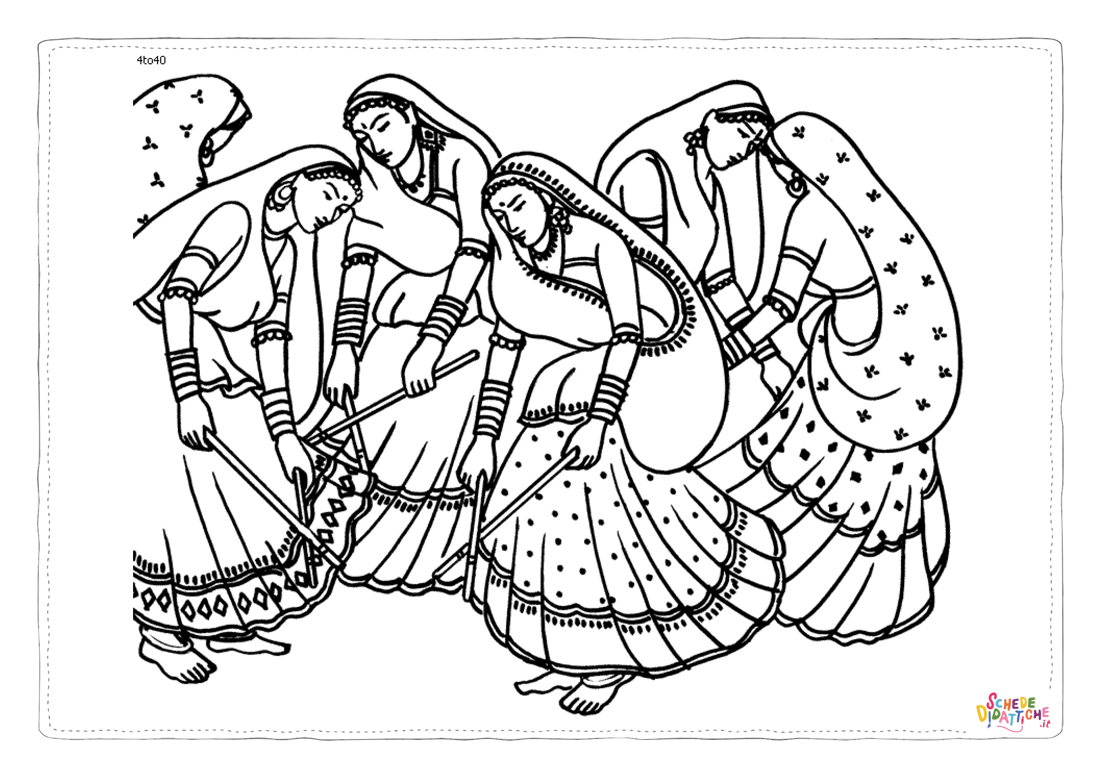 Disegno "Disegno di Impero Indiano da stampare e colorare 1" Disegno di Impero Indiano da stampare e colorare 1