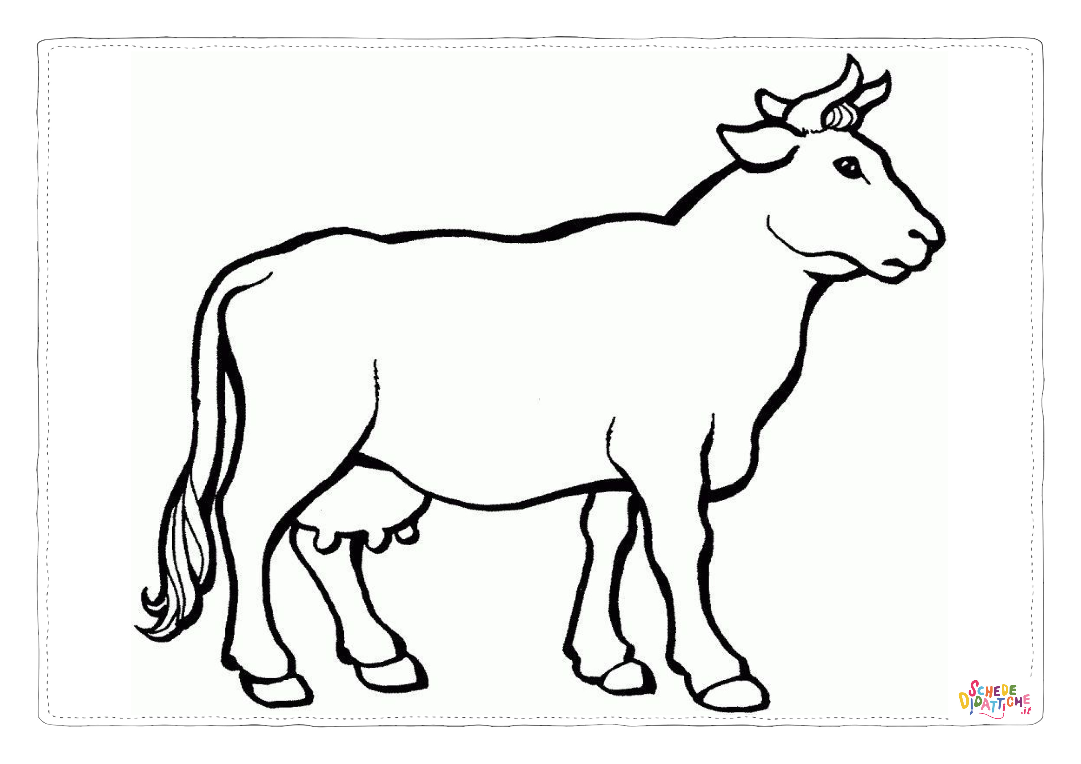 Disegno di mucca da stampare e colorare 116