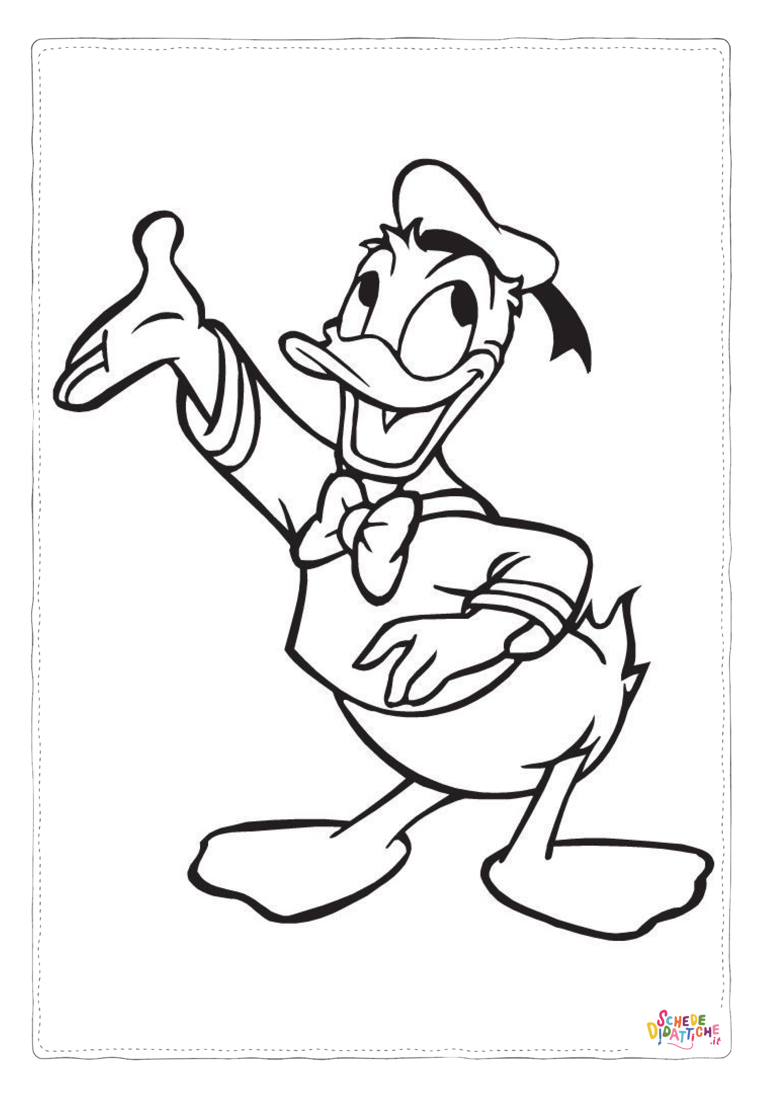 Disegno di Paperino da stampare e colorare 124