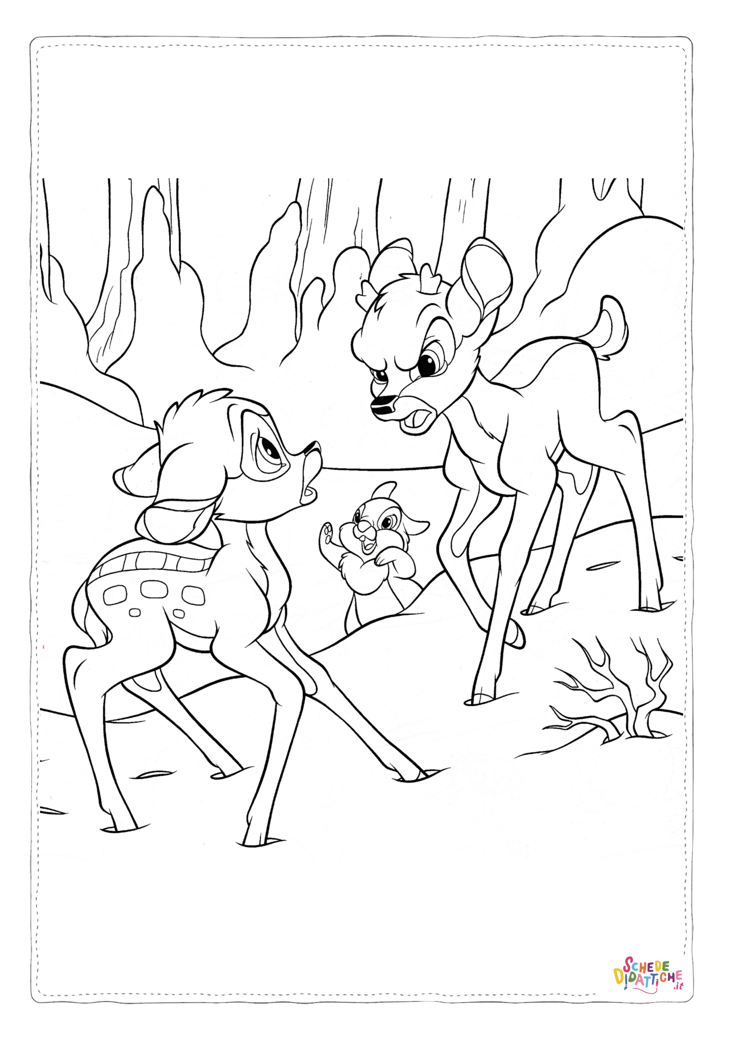 Disegno "Disegno di Bambi da stampare e colorare 58" Disegno di Bambi da stampare e colorare 58