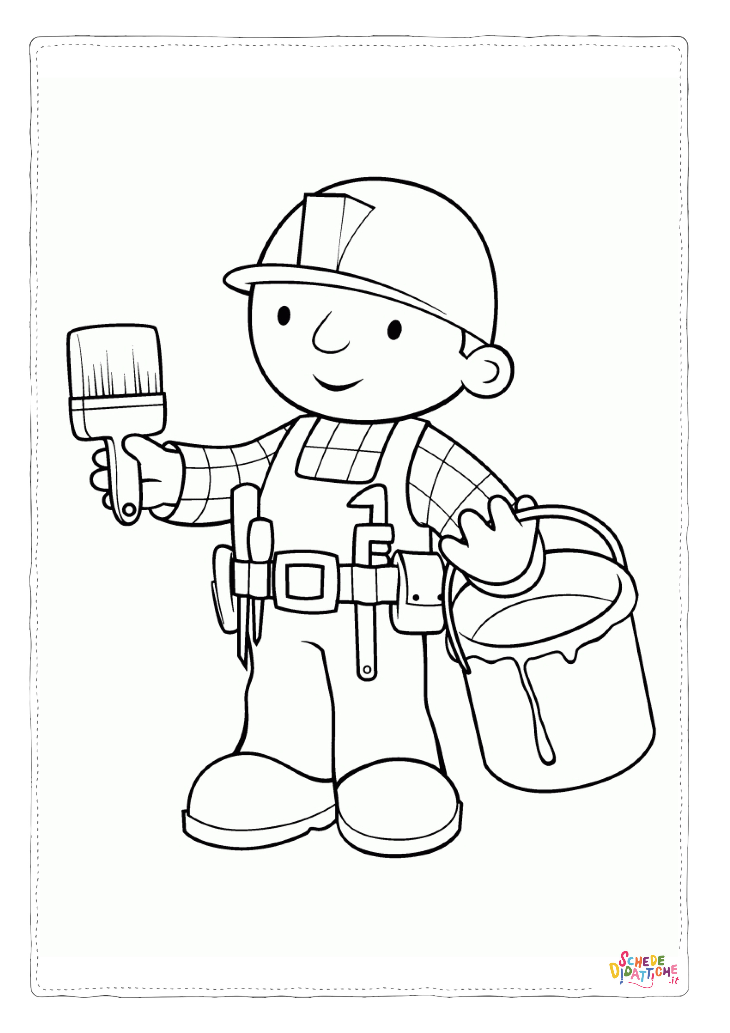 Disegno di Bob aggiustatutto da stampare e colorare 6
