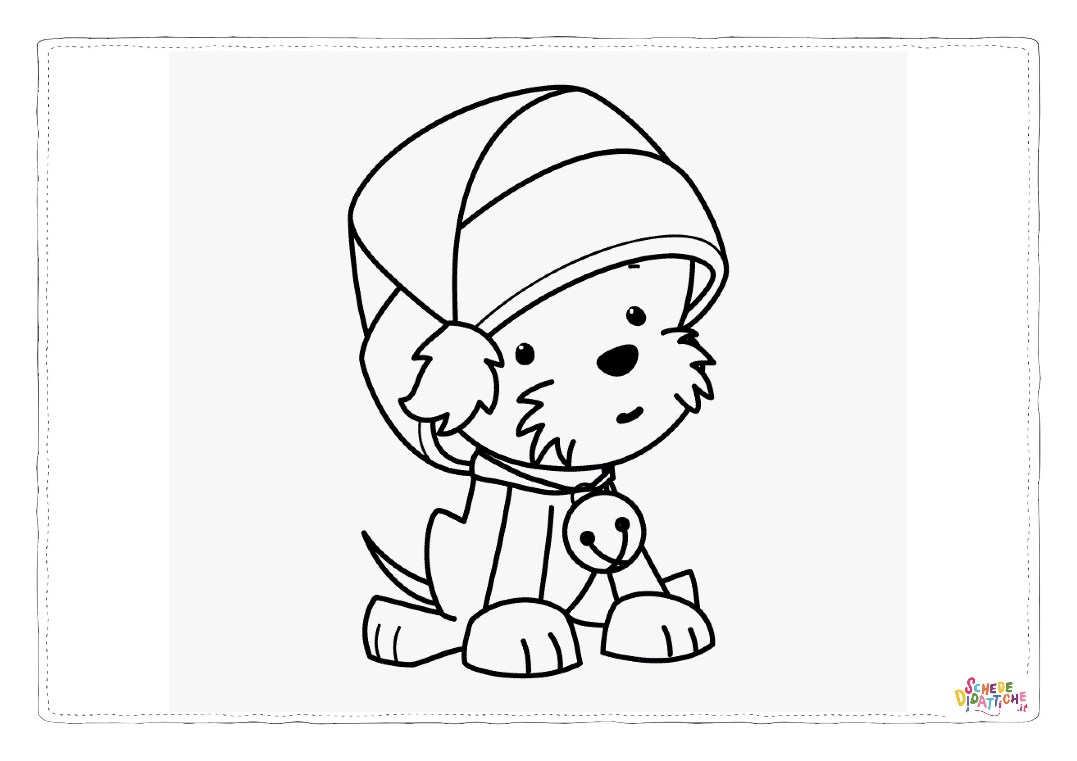 Disegno "Disegno di animale natalizio da stampare e colorare 7" Disegno di animale natalizio da stampare e colorare 7