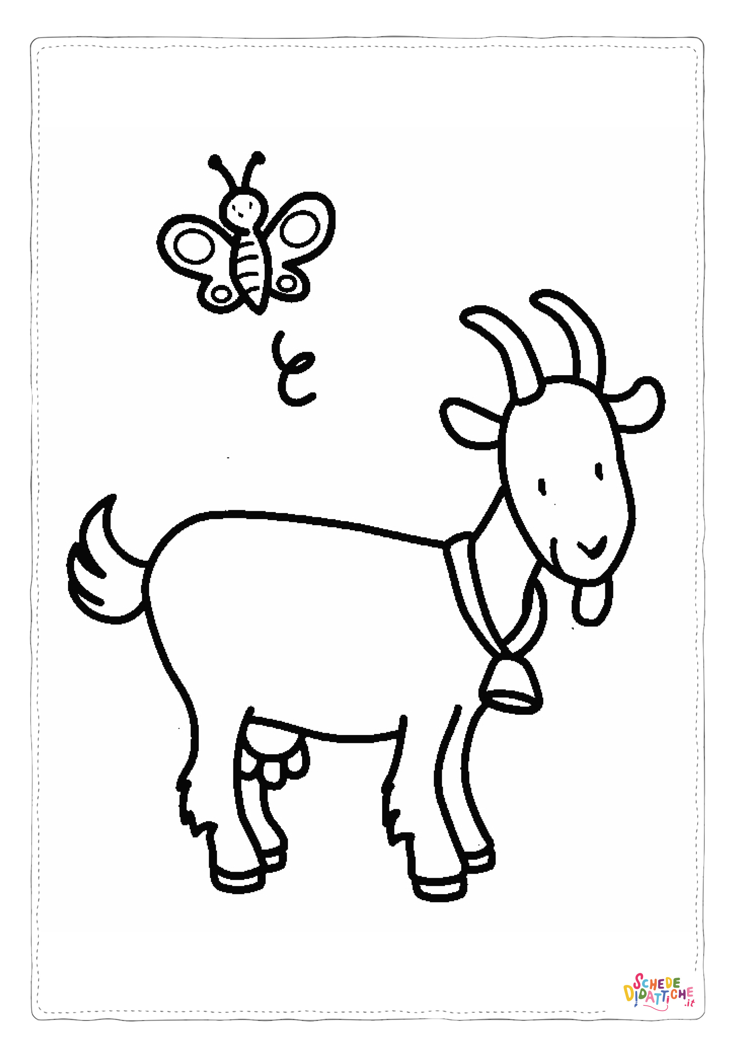 Disegno "Disegno di capra da stampare e colorare 11" Disegno di capra da stampare e colorare 11