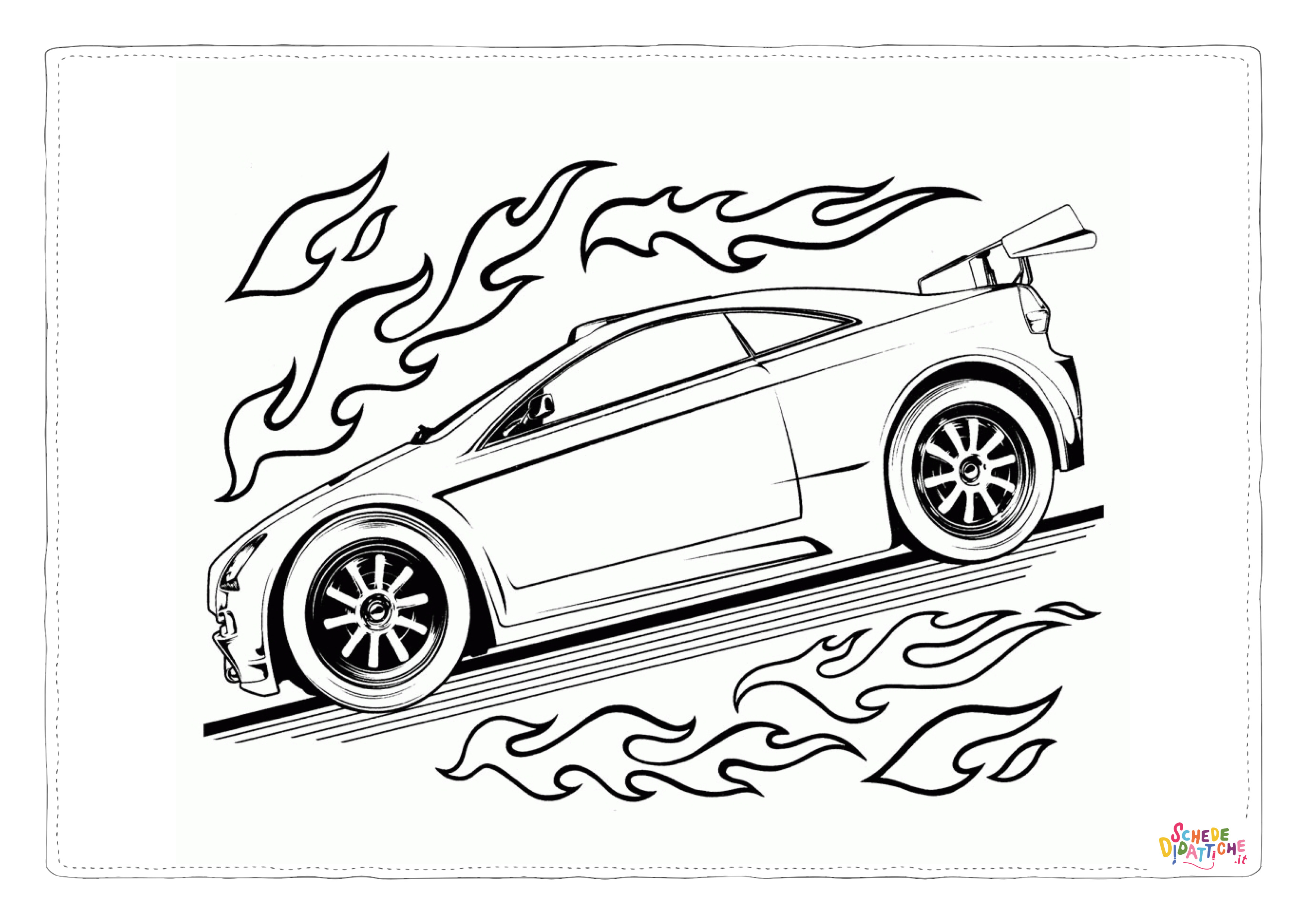 Disegno "Disegno di automobile da stampare e colorare 138" Disegno di automobile da stampare e colorare 138