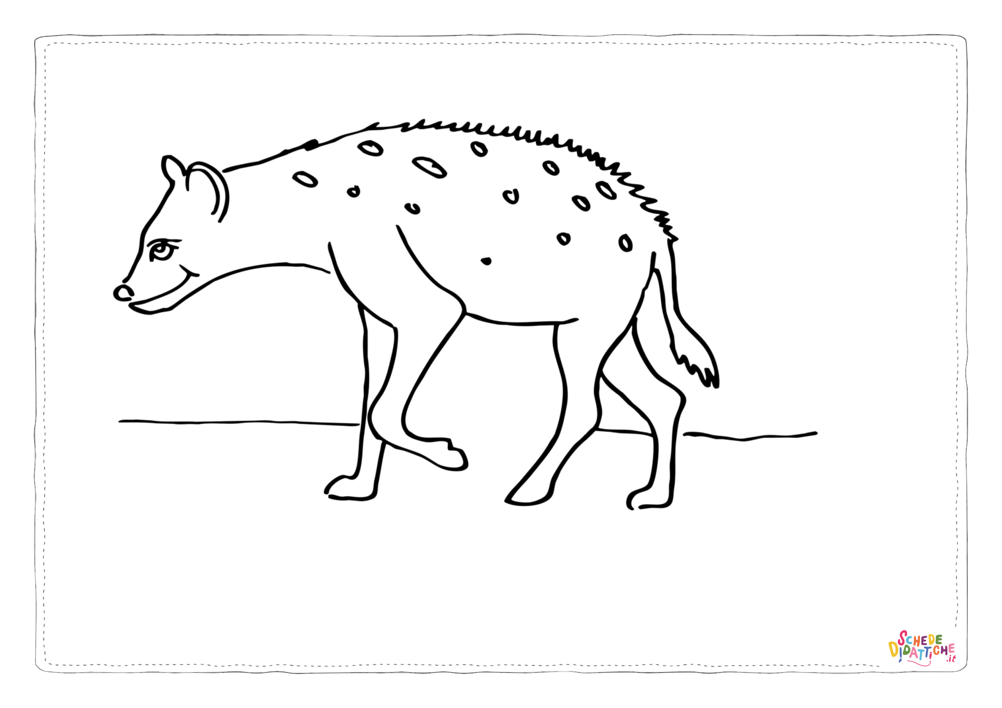 Disegno "Disegno di iena da stampare e colorare 8" Disegno di iena da stampare e colorare 8