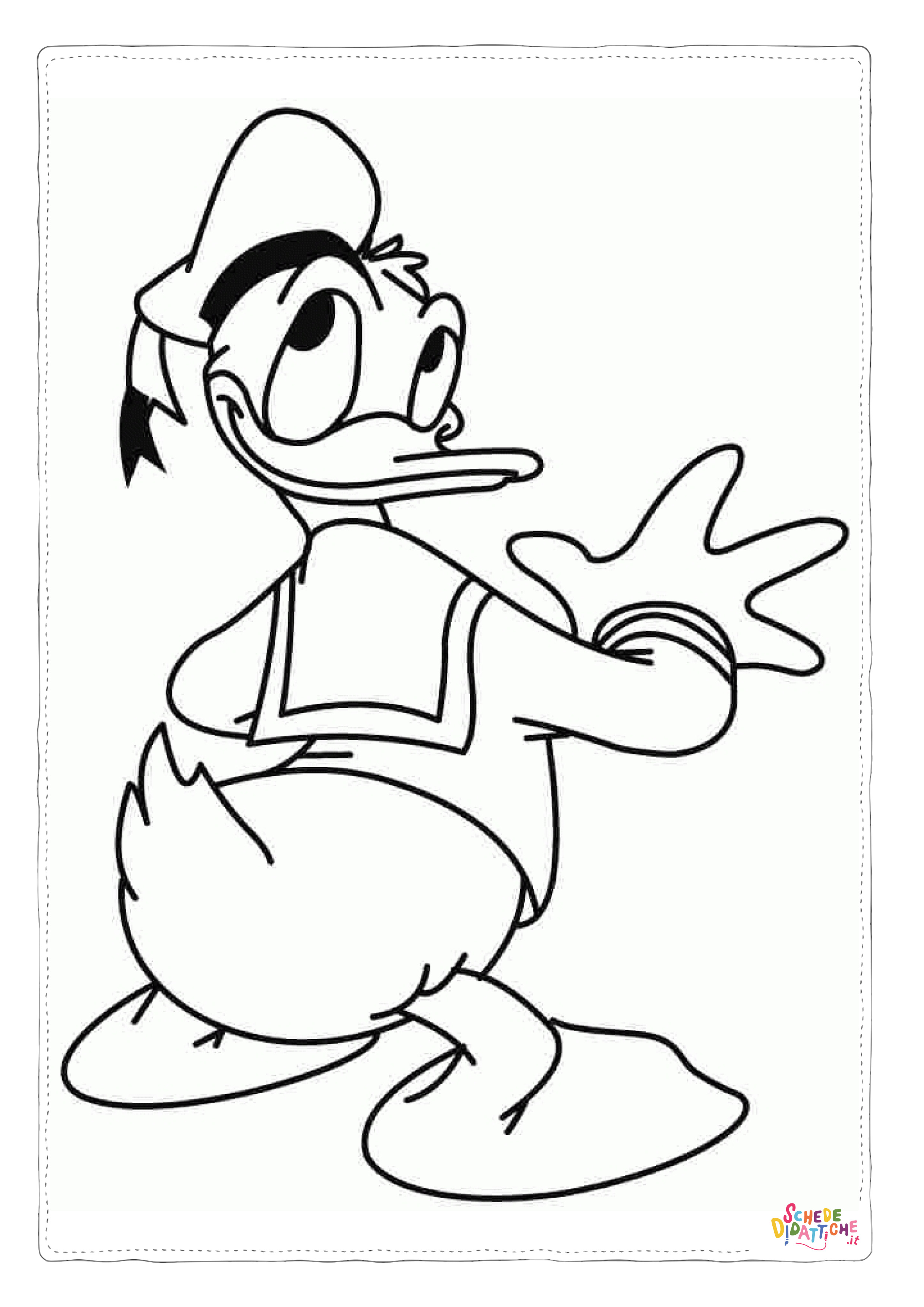 Disegno "Disegno di Paperino da stampare e colorare 11" Disegno di Paperino da stampare e colorare 11
