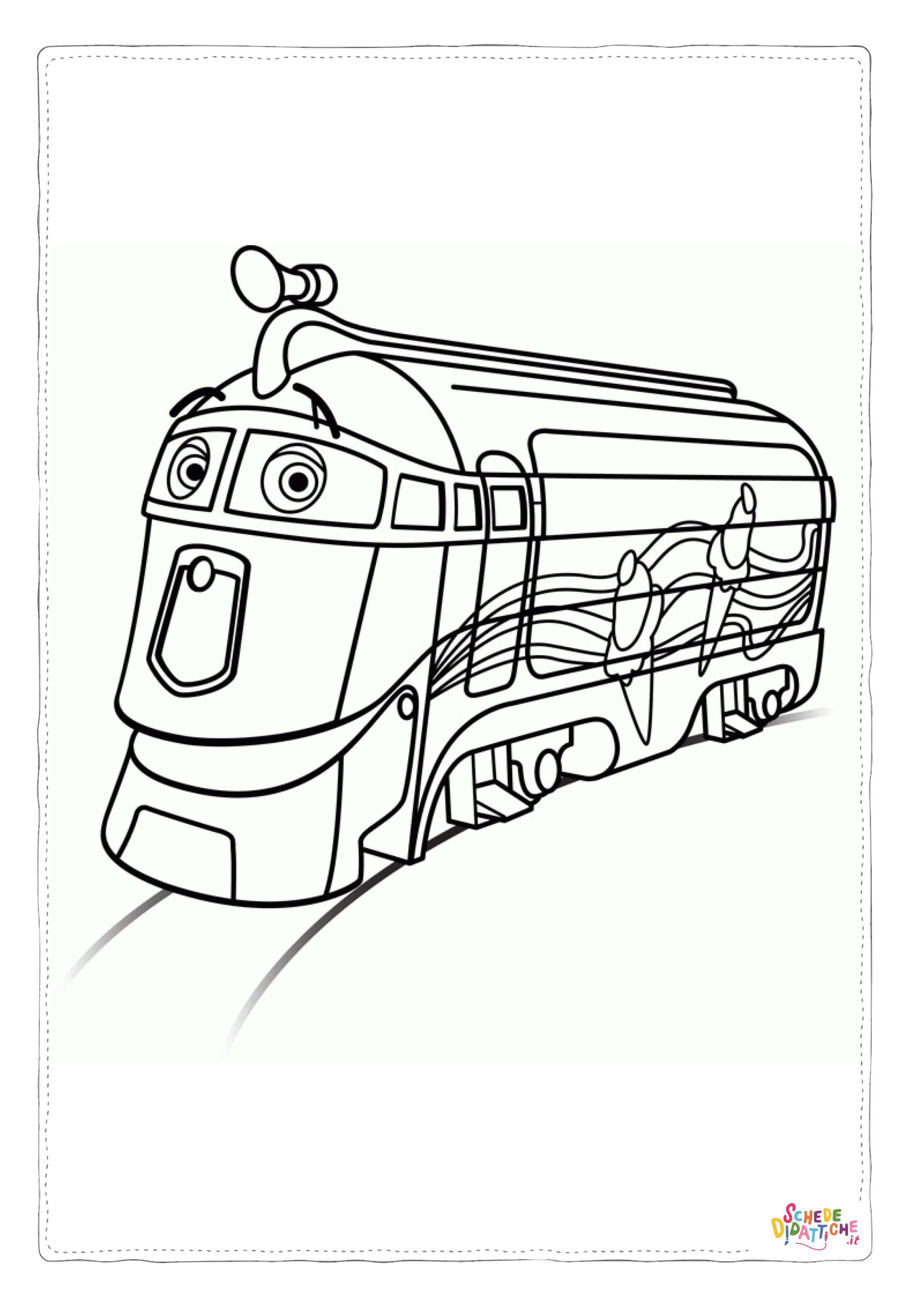 Disegno di treno da stampare e colorare 50