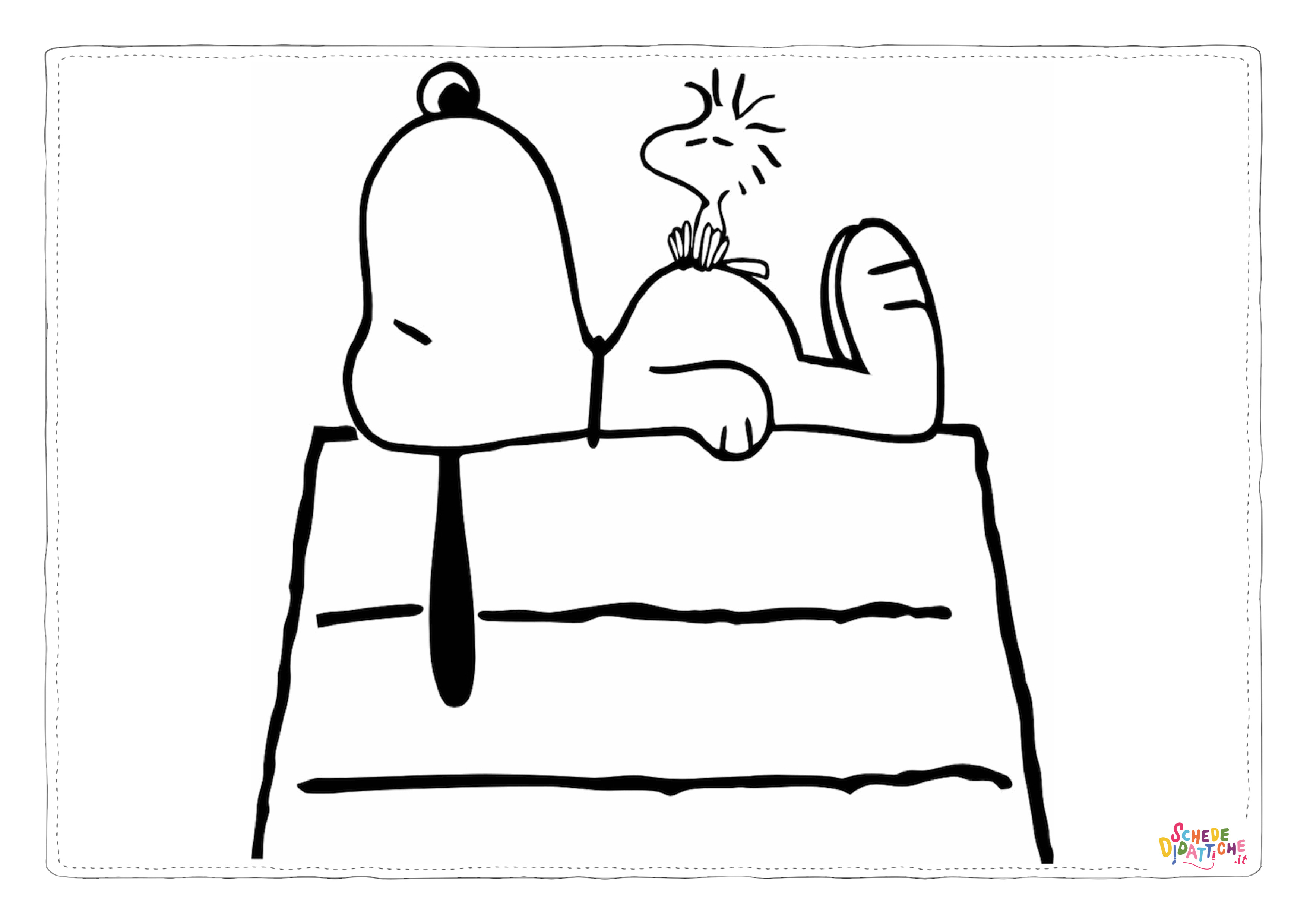 Disegno di Snoopy da stampare e colorare 28