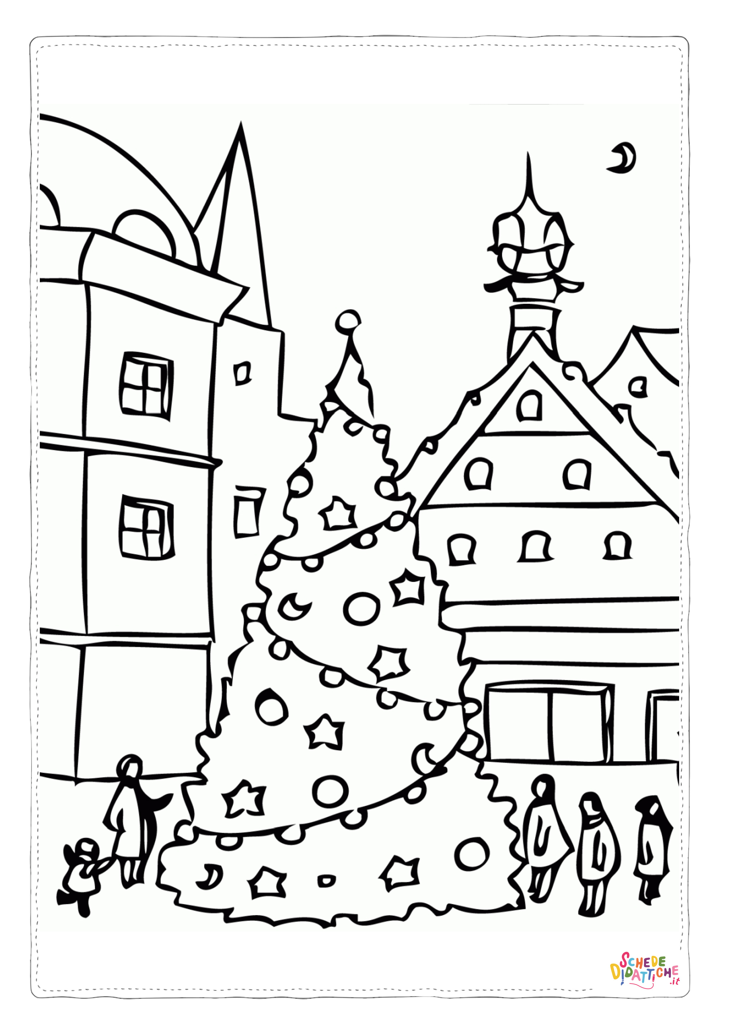 Disegno "Disegno di albero di Natale da stampare e colorare 7" Disegno di albero di Natale da stampare e colorare 7
