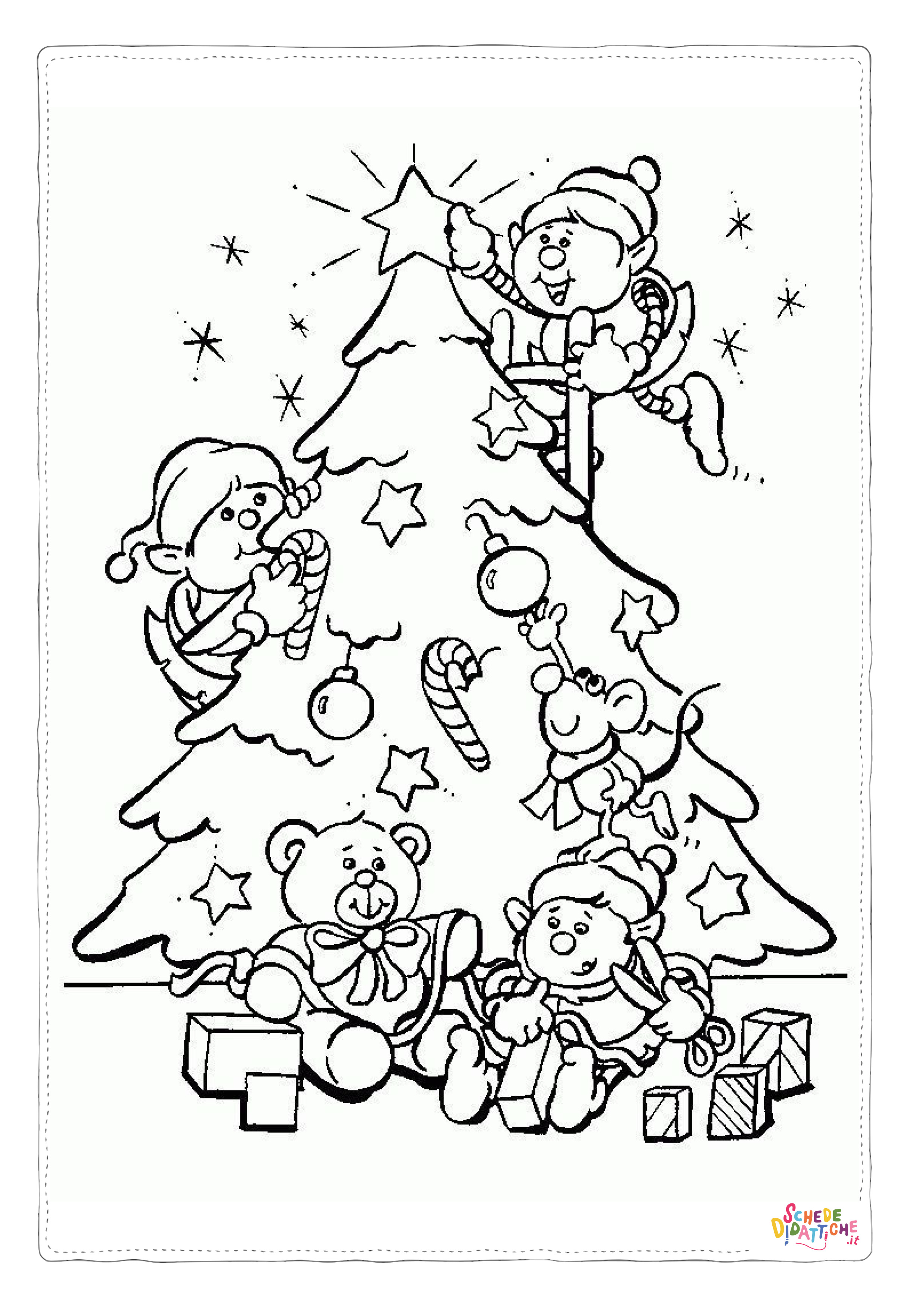 Disegno di albero di Natale da stampare e colorare 220