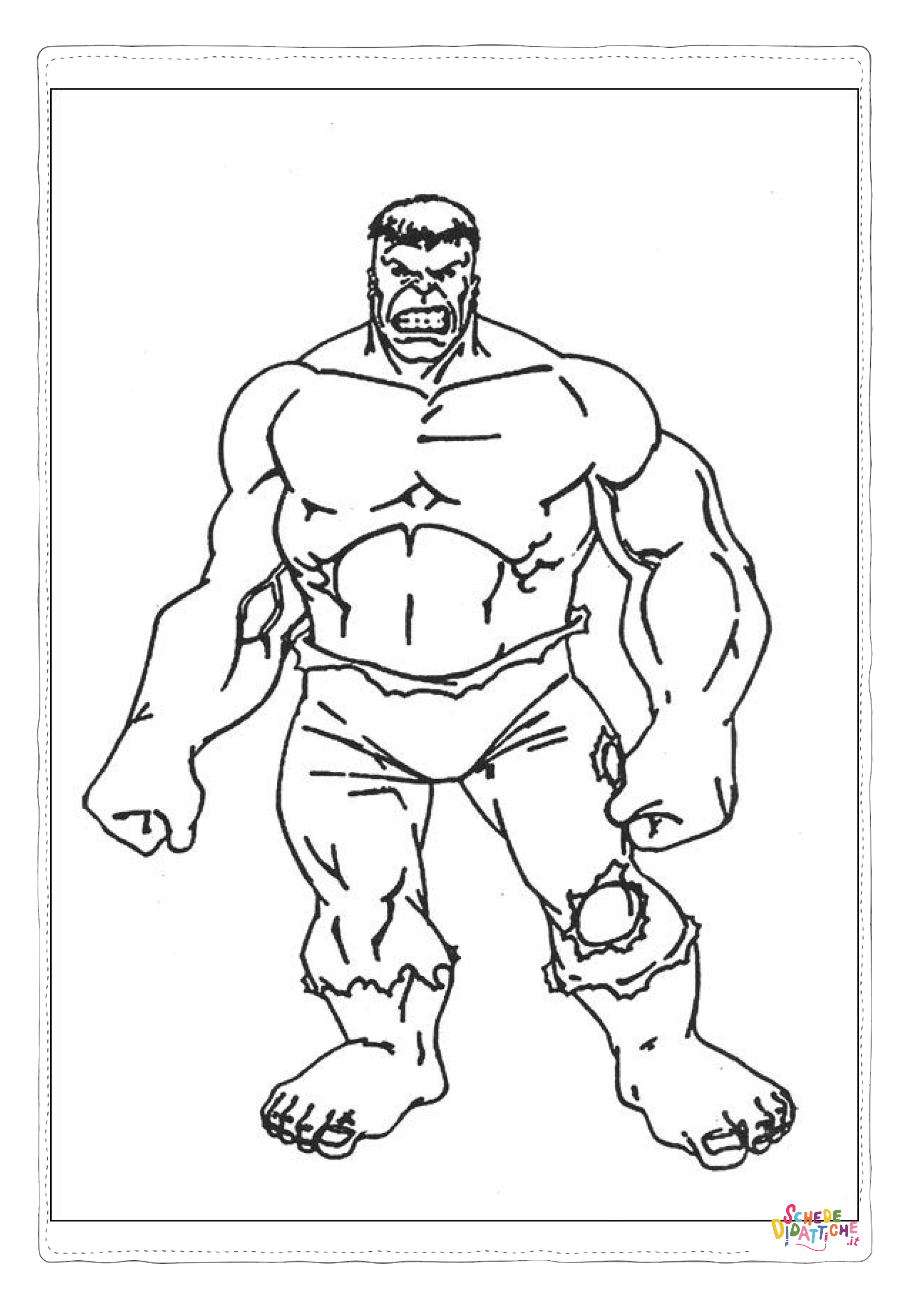 Disegno di Hulk da stampare e colorare 12