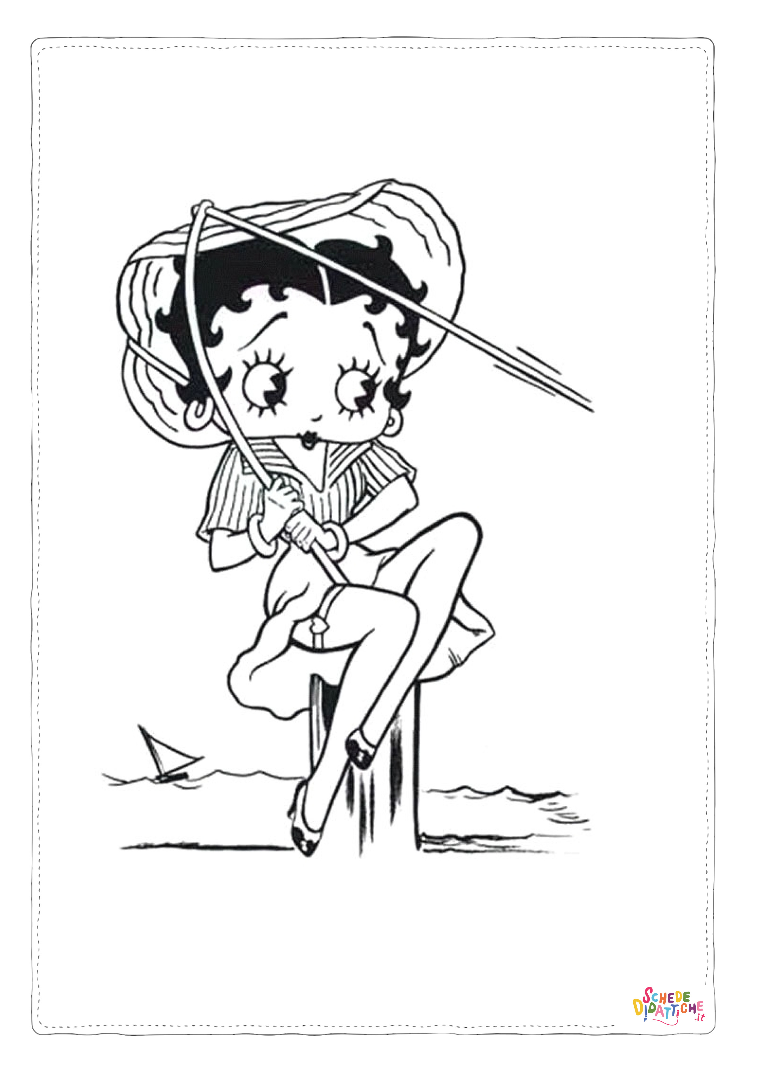 Disegno di Betty Boop da stampare e colorare 5