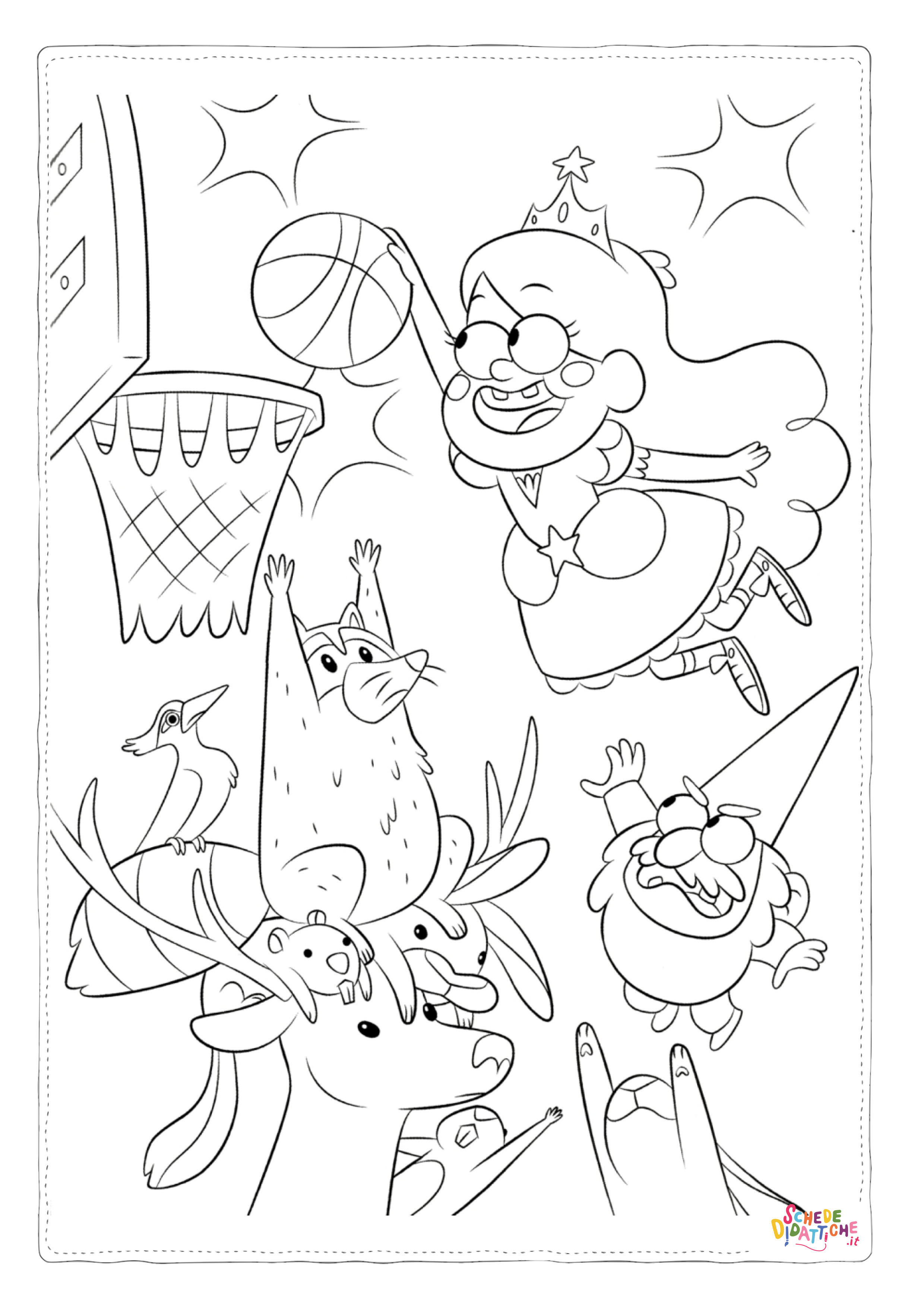 Disegno "Disegno di Gravity Falls da stampare e colorare 1" Disegno di Gravity Falls da stampare e colorare 1