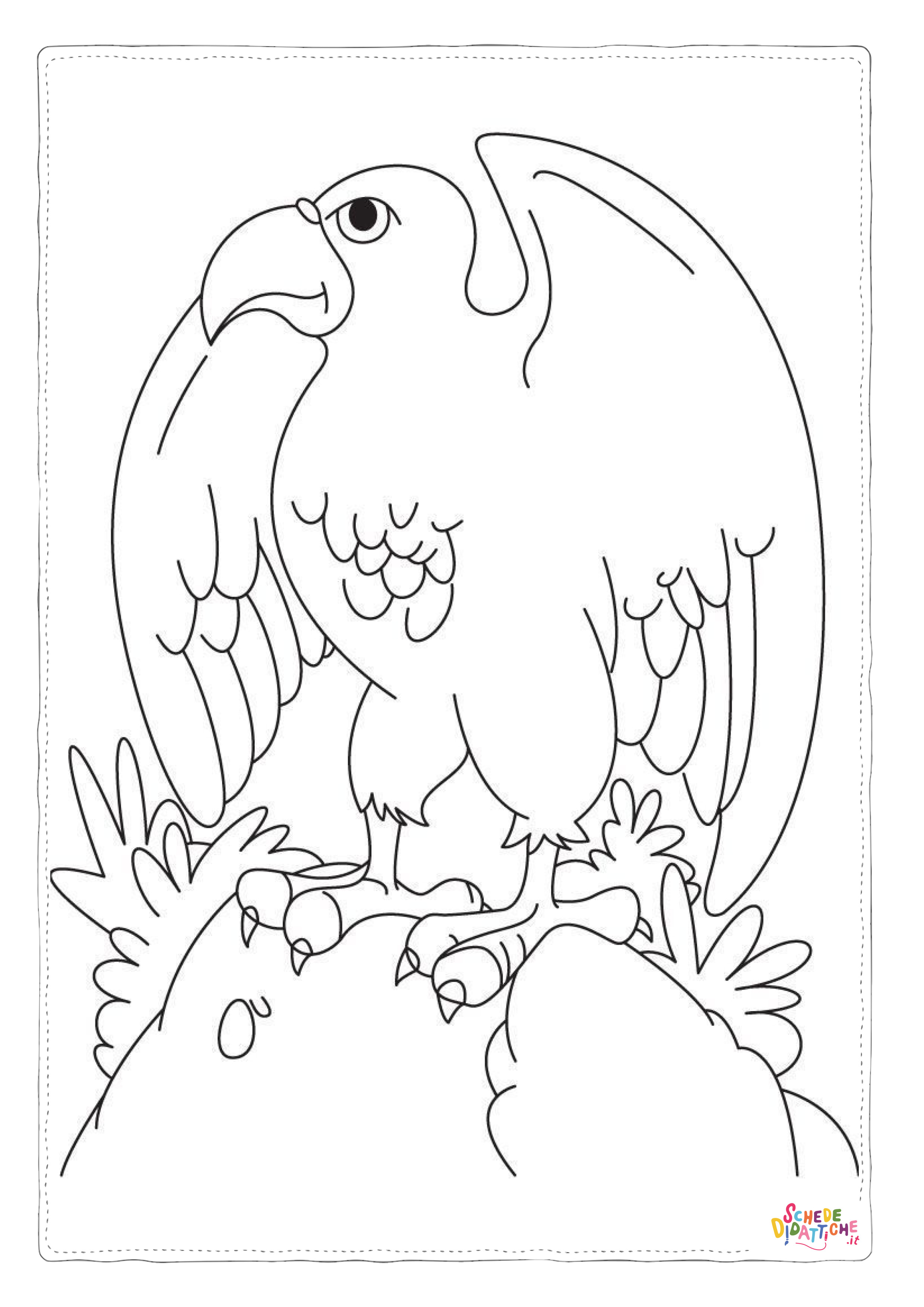 Disegno "Disegno di uccello da stampare e colorare 66" Disegno di uccello da stampare e colorare 66